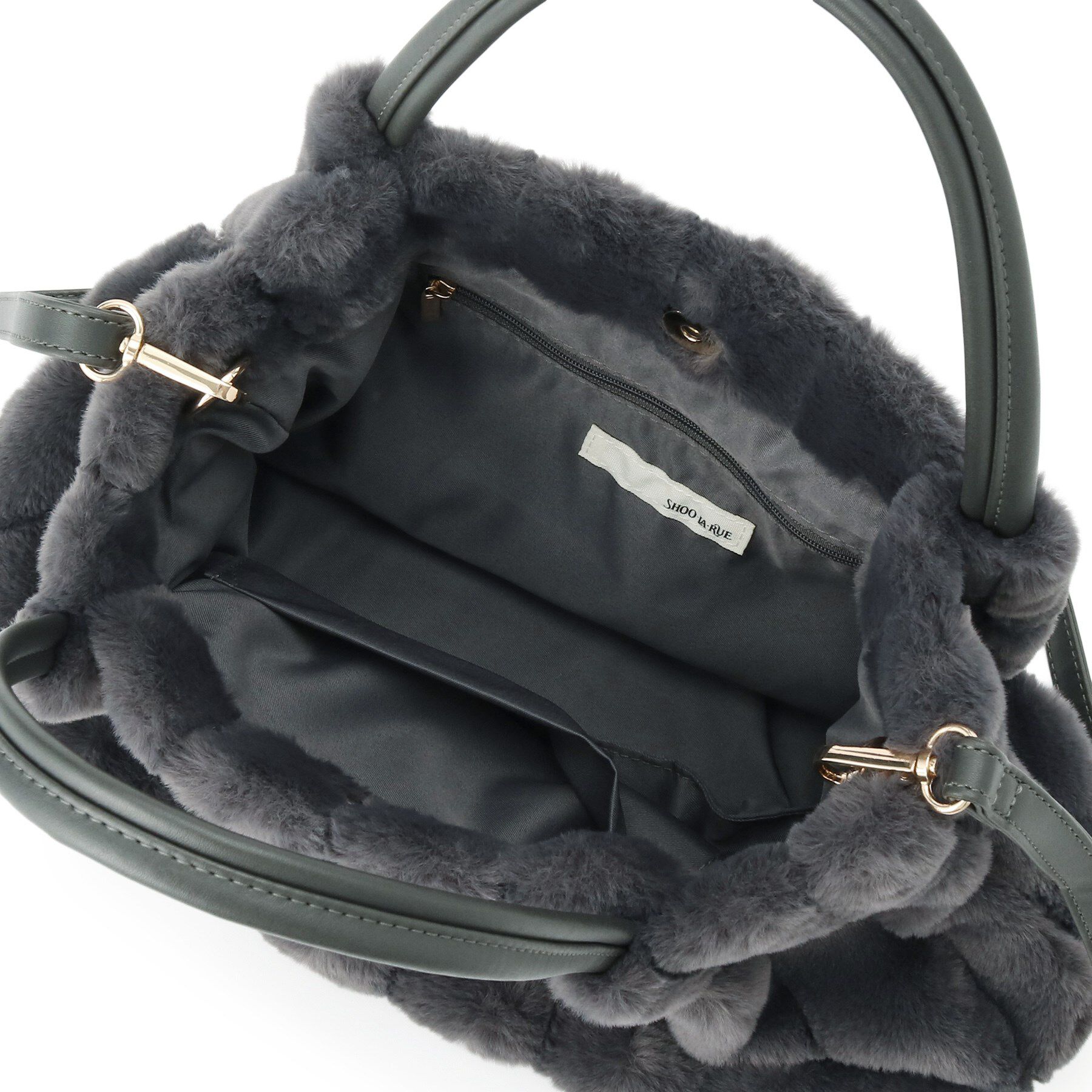 SHOO･LA･RUE「【高レビュー/2WAY】きれい見えで上品な ストライプファートートバッグ」|トートバッグ|