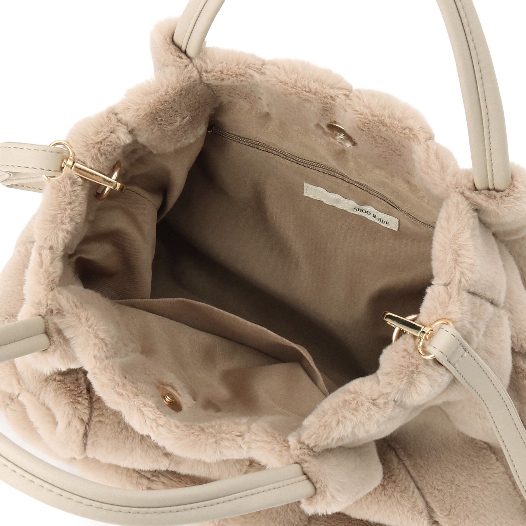 SHOO･LA･RUE「【高レビュー/2WAY】きれい見えで上品な ストライプファートートバッグ」|トートバッグ|