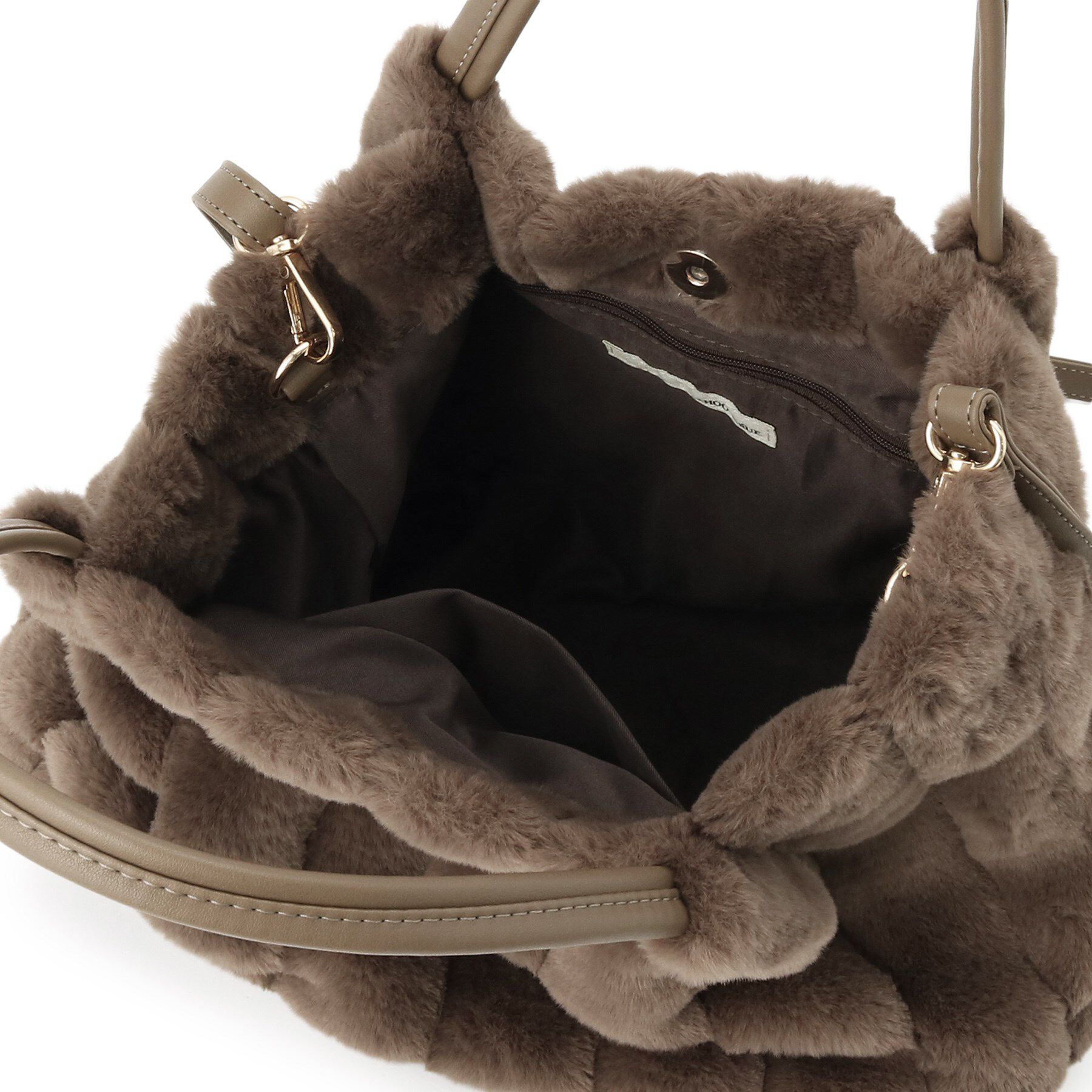 SHOO･LA･RUE「【高レビュー/2WAY】きれい見えで上品な ストライプファートートバッグ」|トートバッグ|