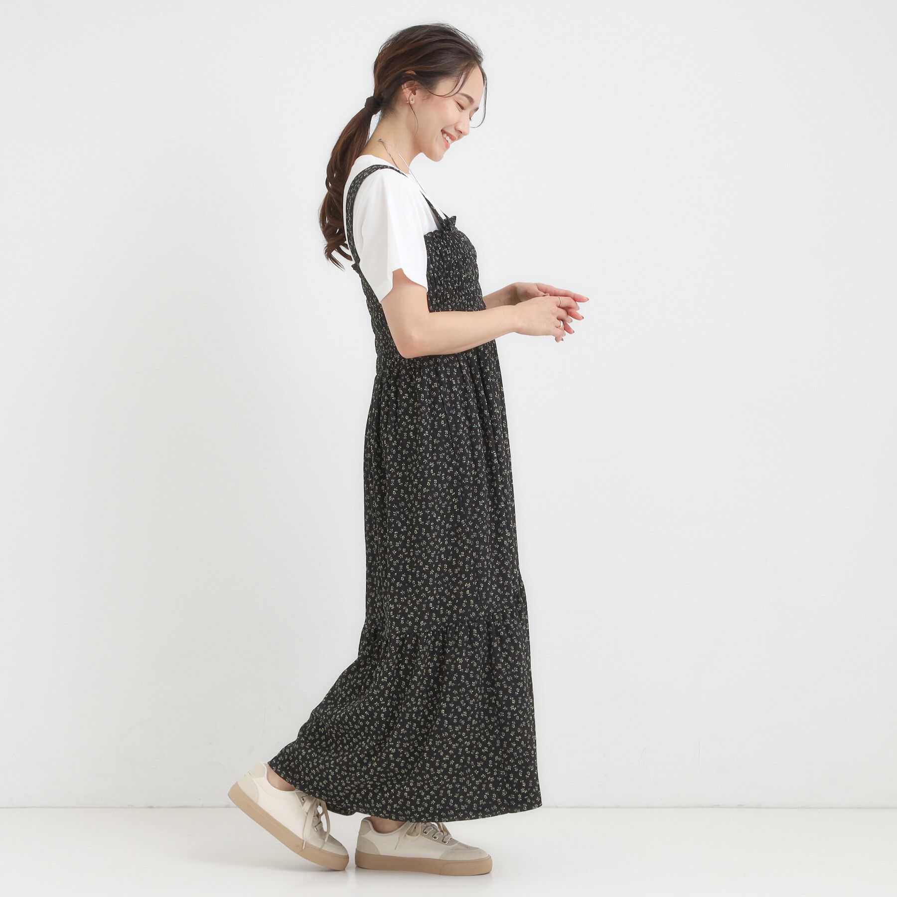 SHOO･LA･RUE「【2WAY】肩紐が取り外しできる シャーリングワンピース」|ワンピース|