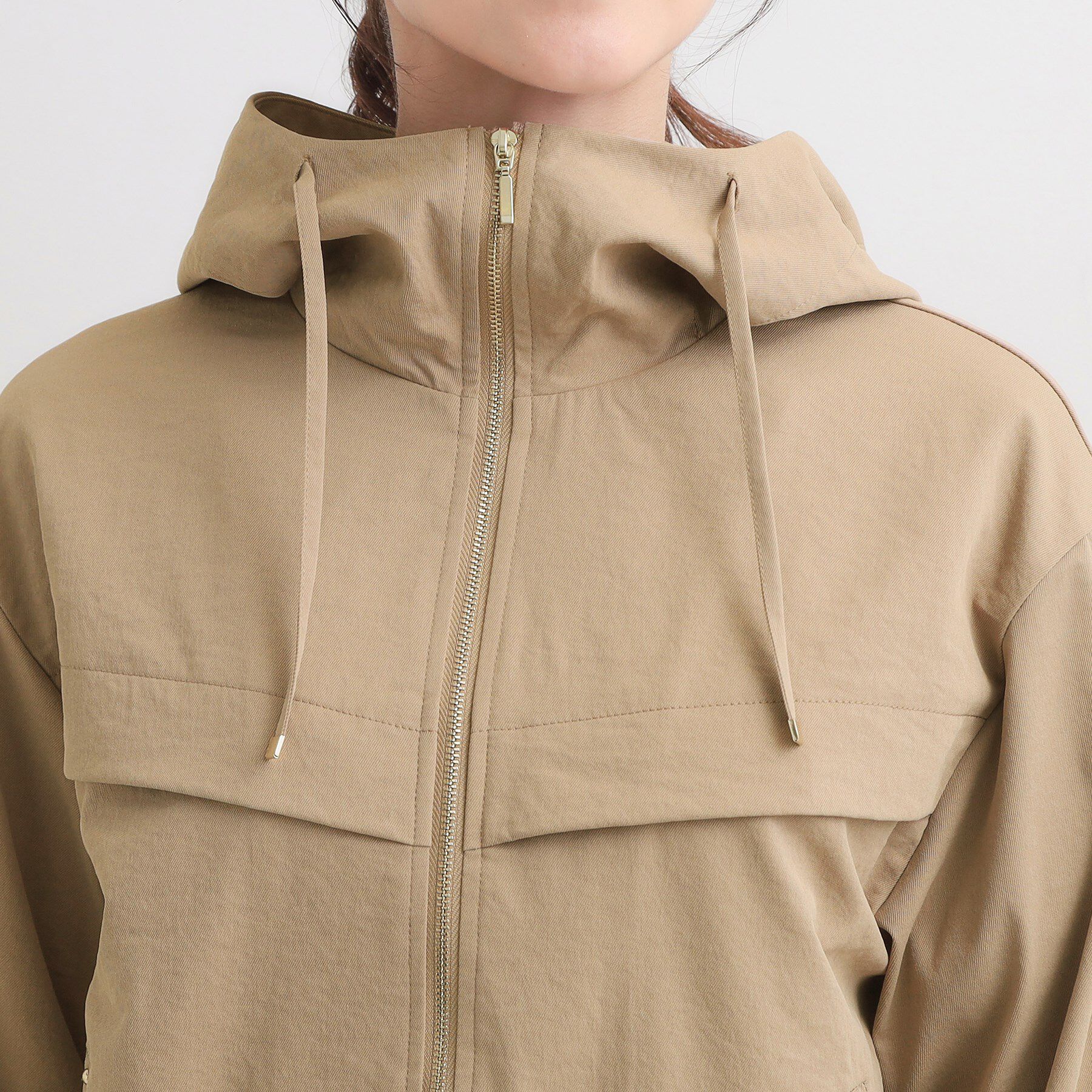 SHOO･LA･RUE「【S-LL】気楽にさらりと羽織れる　大人のフードブルゾン」|ブルゾン・スタジャン|