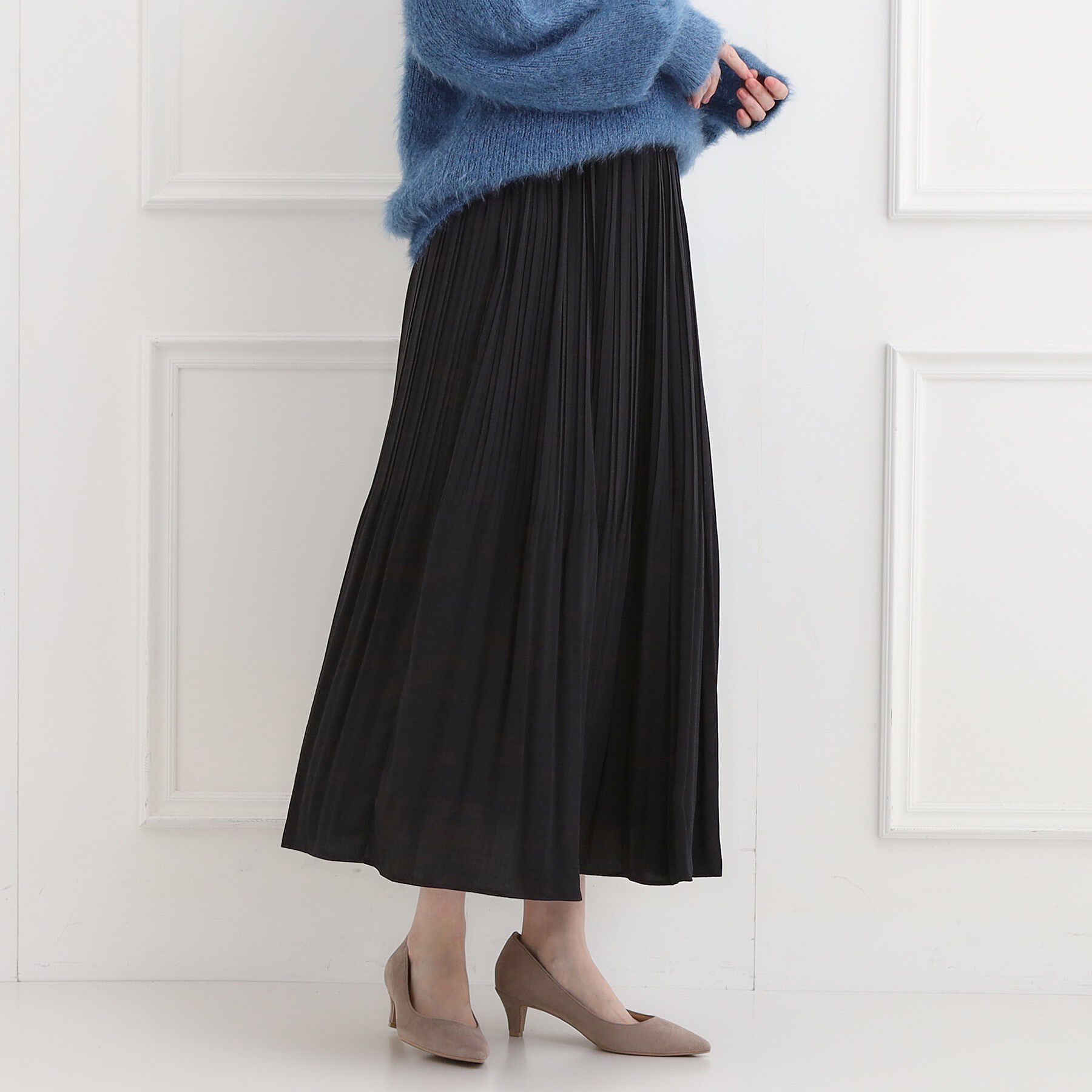 SHOO･LA･RUE「【洗濯機可/着丈選べる】軽やかプリーツスカート」|スカート|