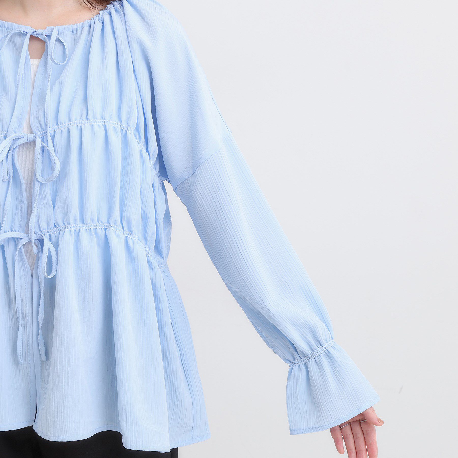 SHOO･LA･RUE「シャーリングデザインブラウス」|シャツ・ブラウス|