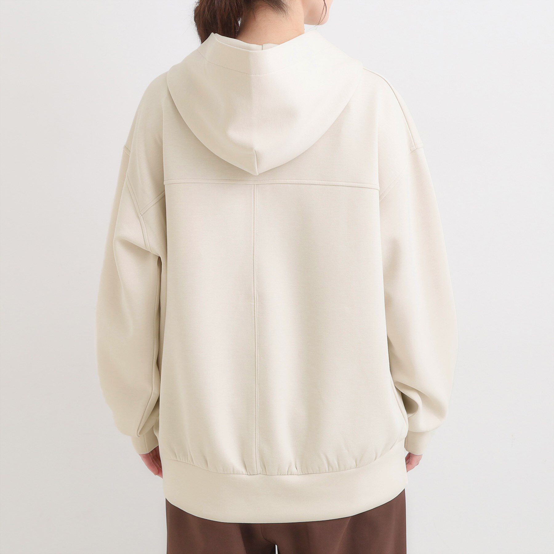 SHOO･LA･RUE「【S-LL】大人っぽく着られる ダンボールジップパーカ」|カーディガン|