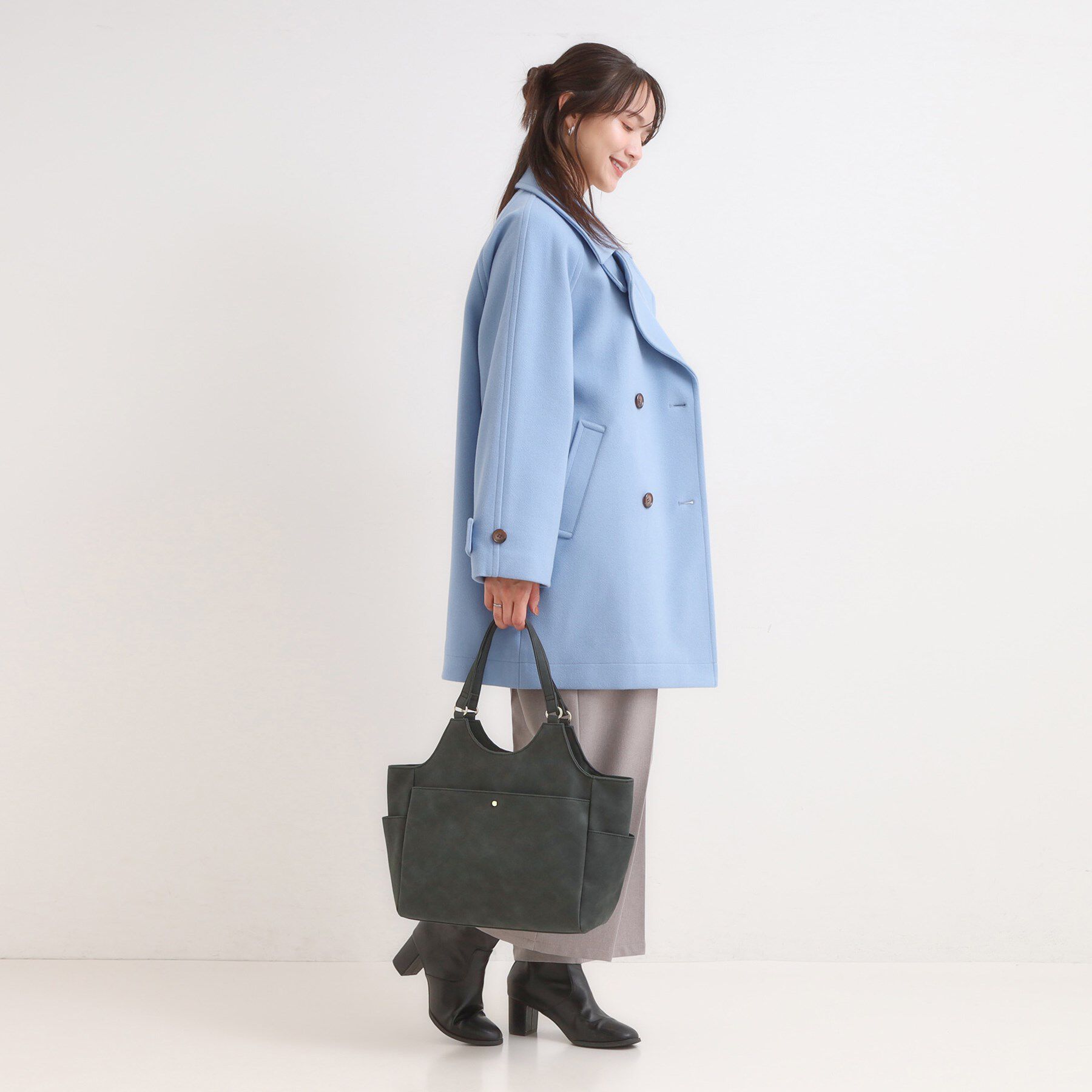 SHOO･LA･RUE「スエード調8ポケットトートバッグ」|トートバッグ|