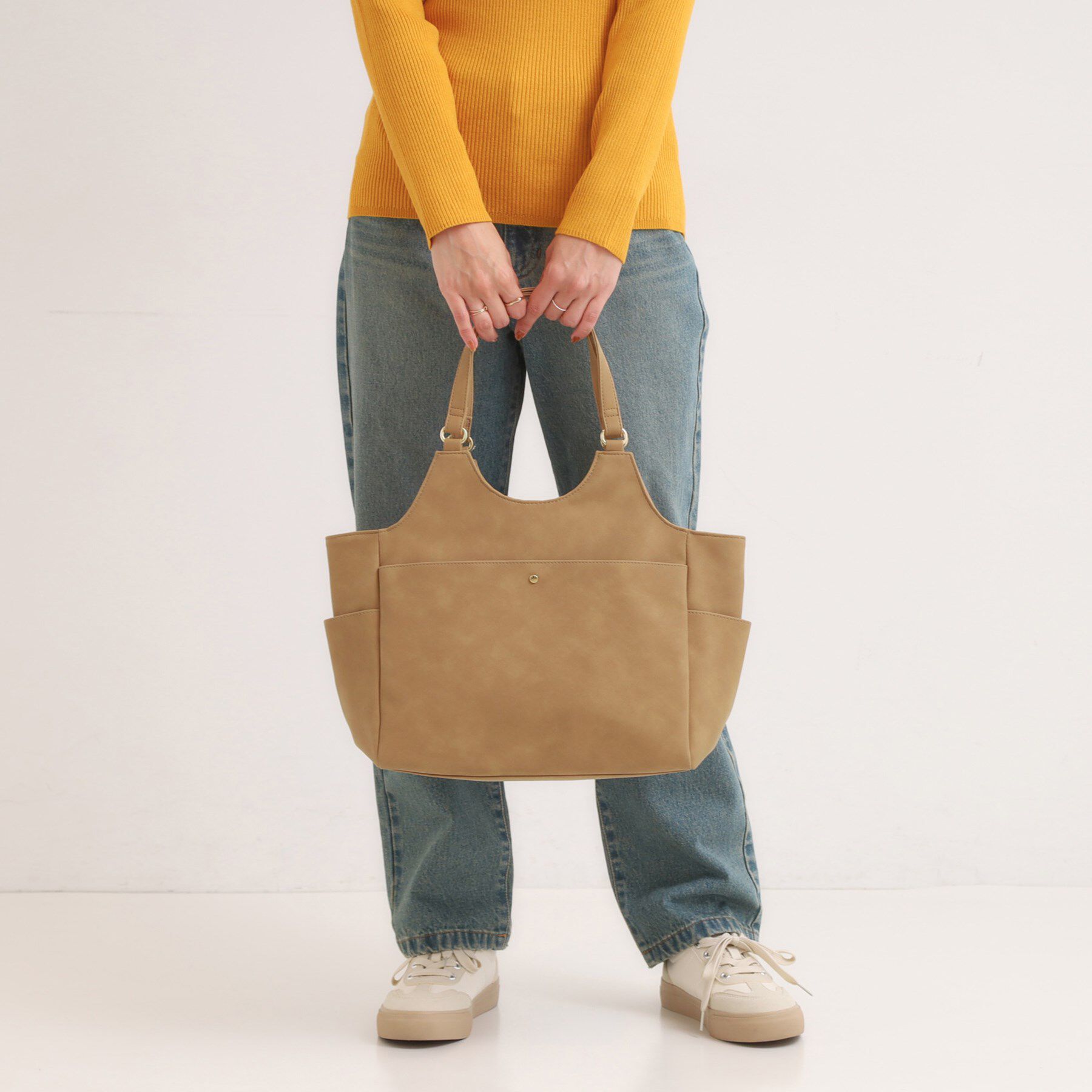 SHOO･LA･RUE「スエード調8ポケットトートバッグ」|トートバッグ|