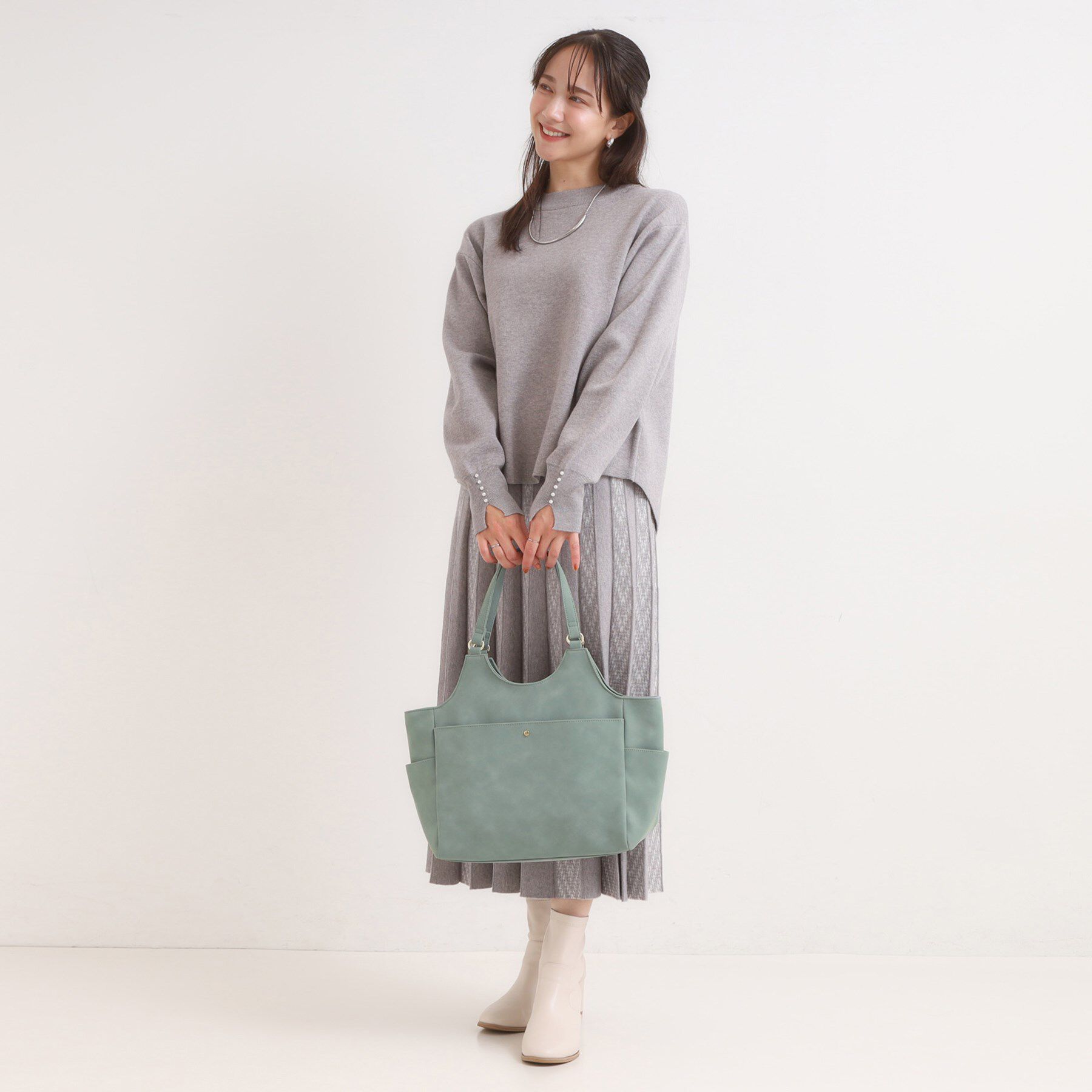 SHOO･LA･RUE「スエード調8ポケットトートバッグ」|トートバッグ|