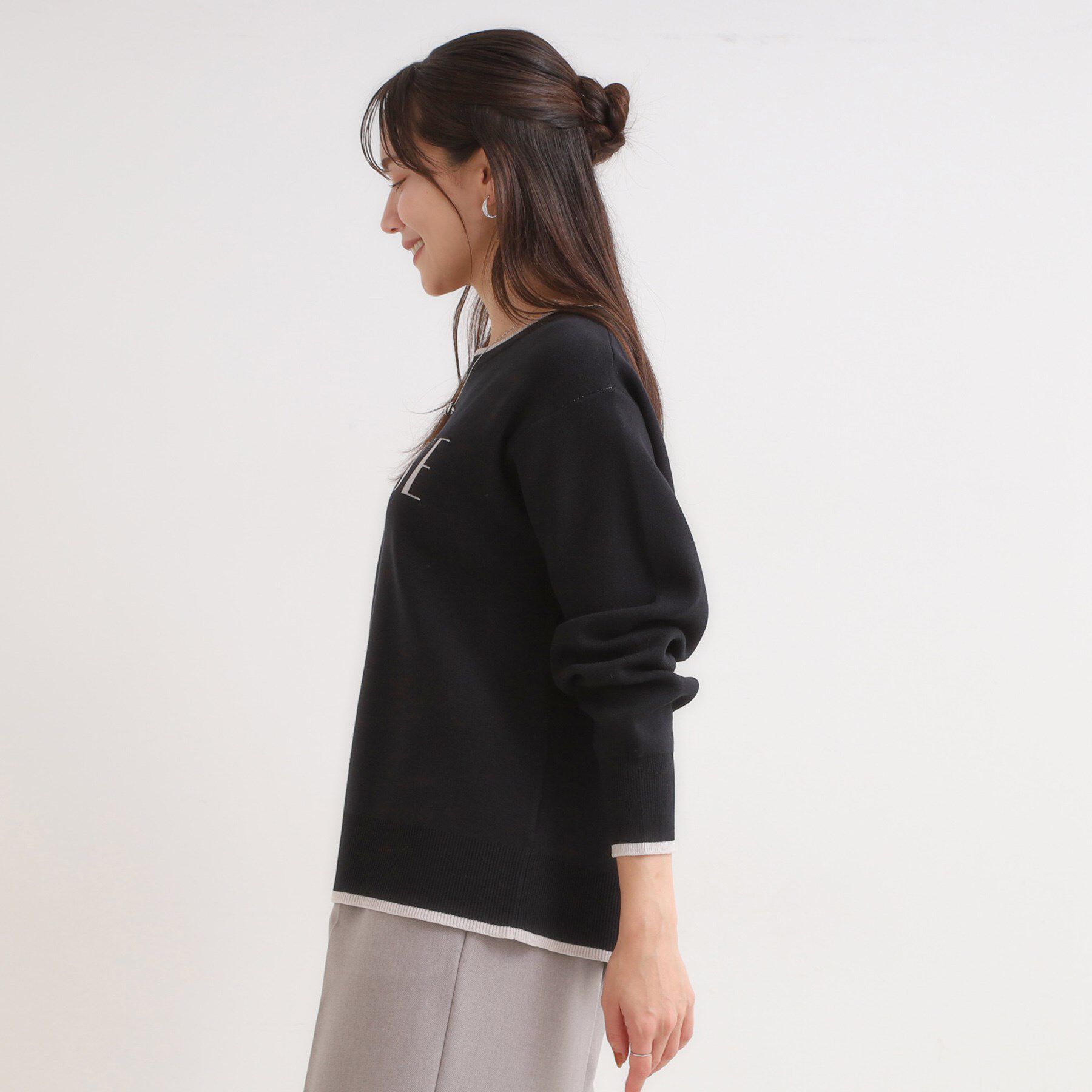 SHOO･LA･RUE「【洗濯機可/毛玉レス】大人世代も取り入れやすい スウェットライク アソートニット」|ニット・セーター|