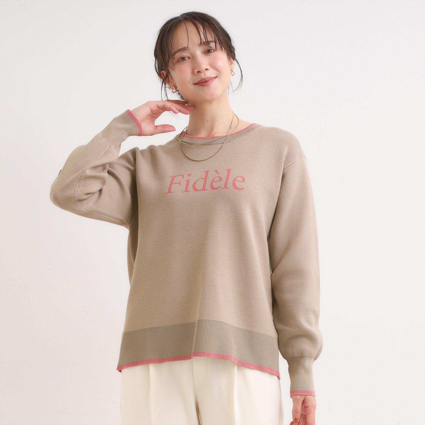 SHOO･LA･RUE「【洗濯機可/毛玉レス】大人世代も取り入れやすい スウェットライク アソートニット」|ニット・セーター|