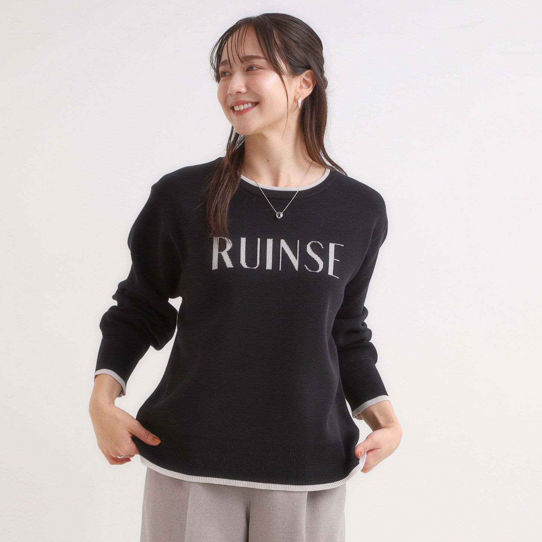 SHOO･LA･RUE「【洗濯機可/毛玉レス】大人世代も取り入れやすい スウェットライク アソートニット」|ニット・セーター|