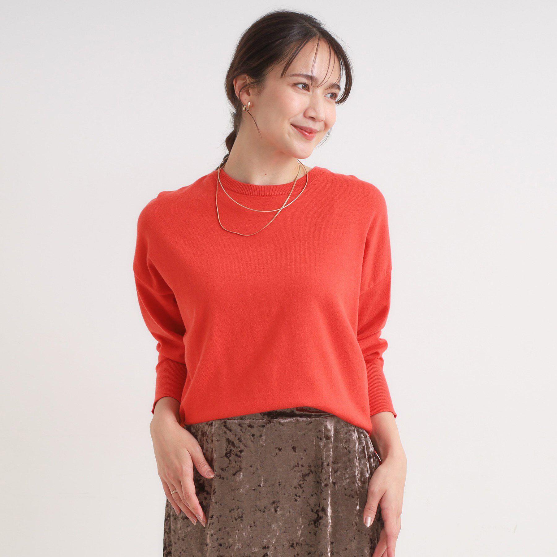 SHOO･LA･RUE「【洗える/S-LL】きれいめにもカジュアルにも もちもちコクーンニット」|ニット・セーター|