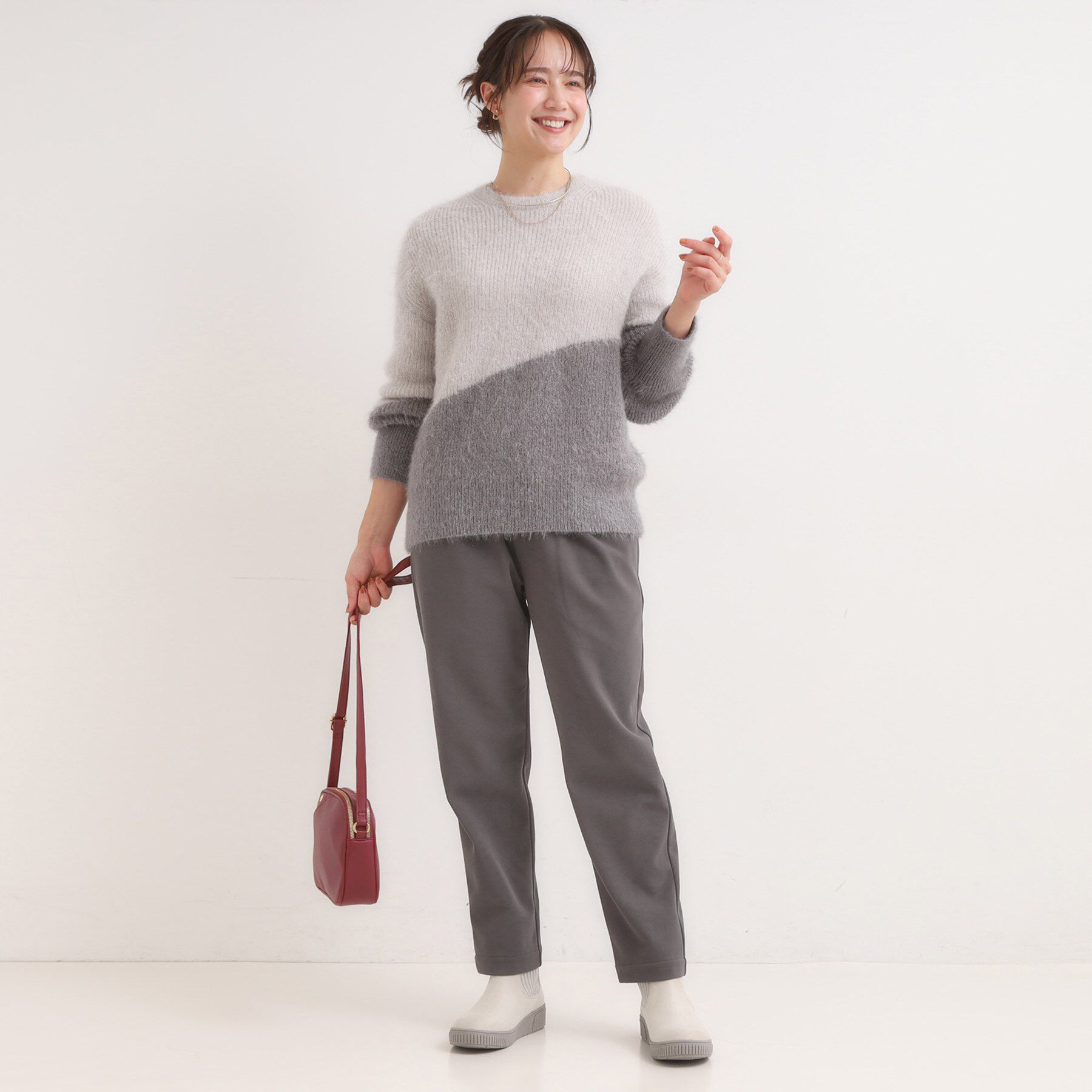 SHOO･LA･RUE「【S-LL/ゆったり】ふわふわシャギー 大人レディなニット」|ニット・セーター|