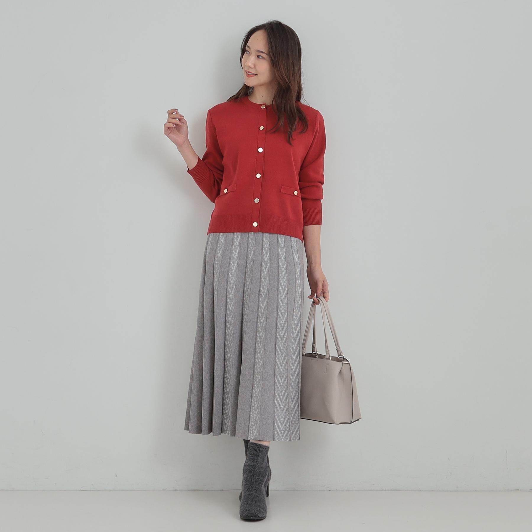 SHOO･LA･RUE「【高レビュー/セットアップ可】女性らしさ際立つ 洗えるもちもちニットスカート」|スカート|