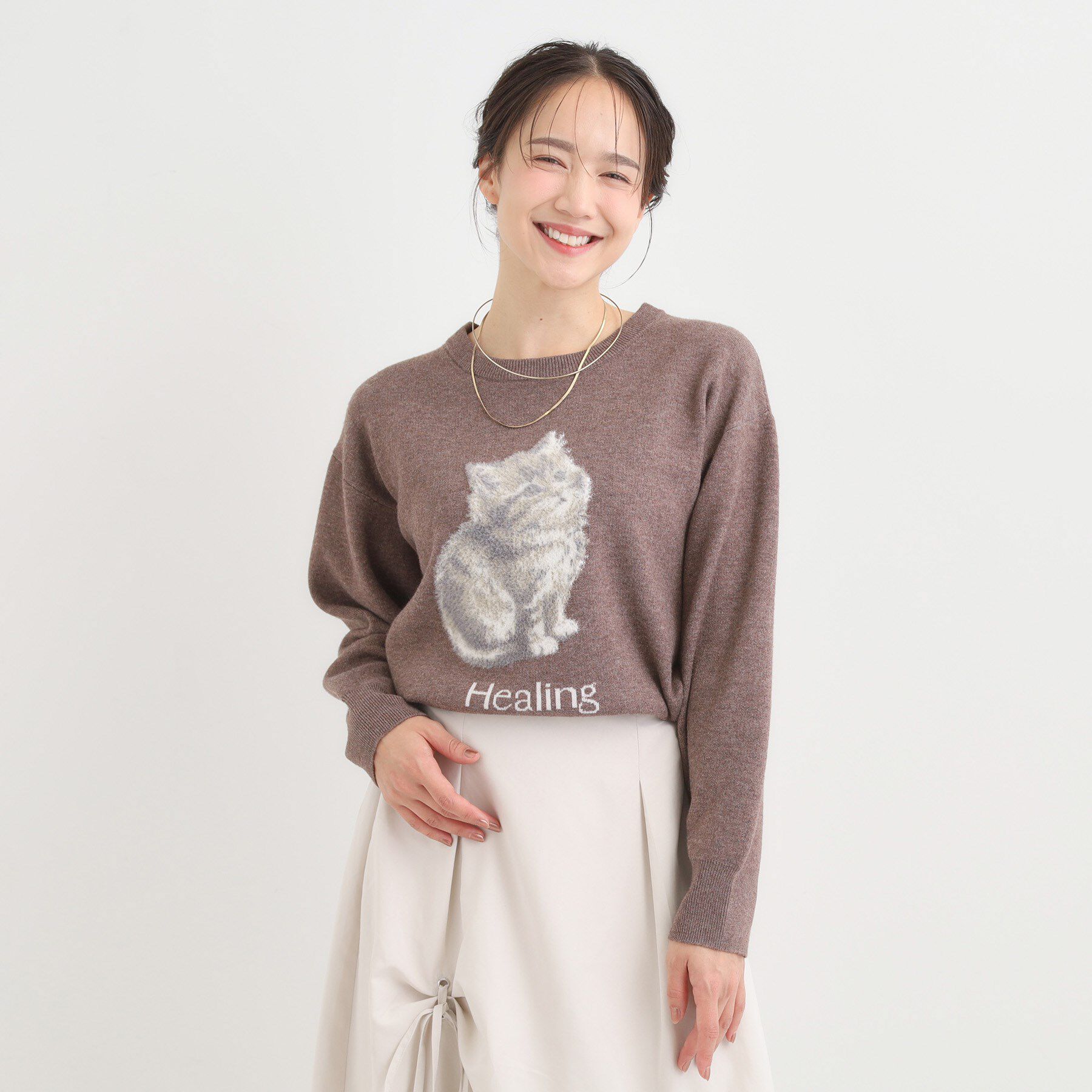 SHOO･LA･RUE「ふわふわタッチでほっこり アニマル ジャカードニット」|ニット・セーター|