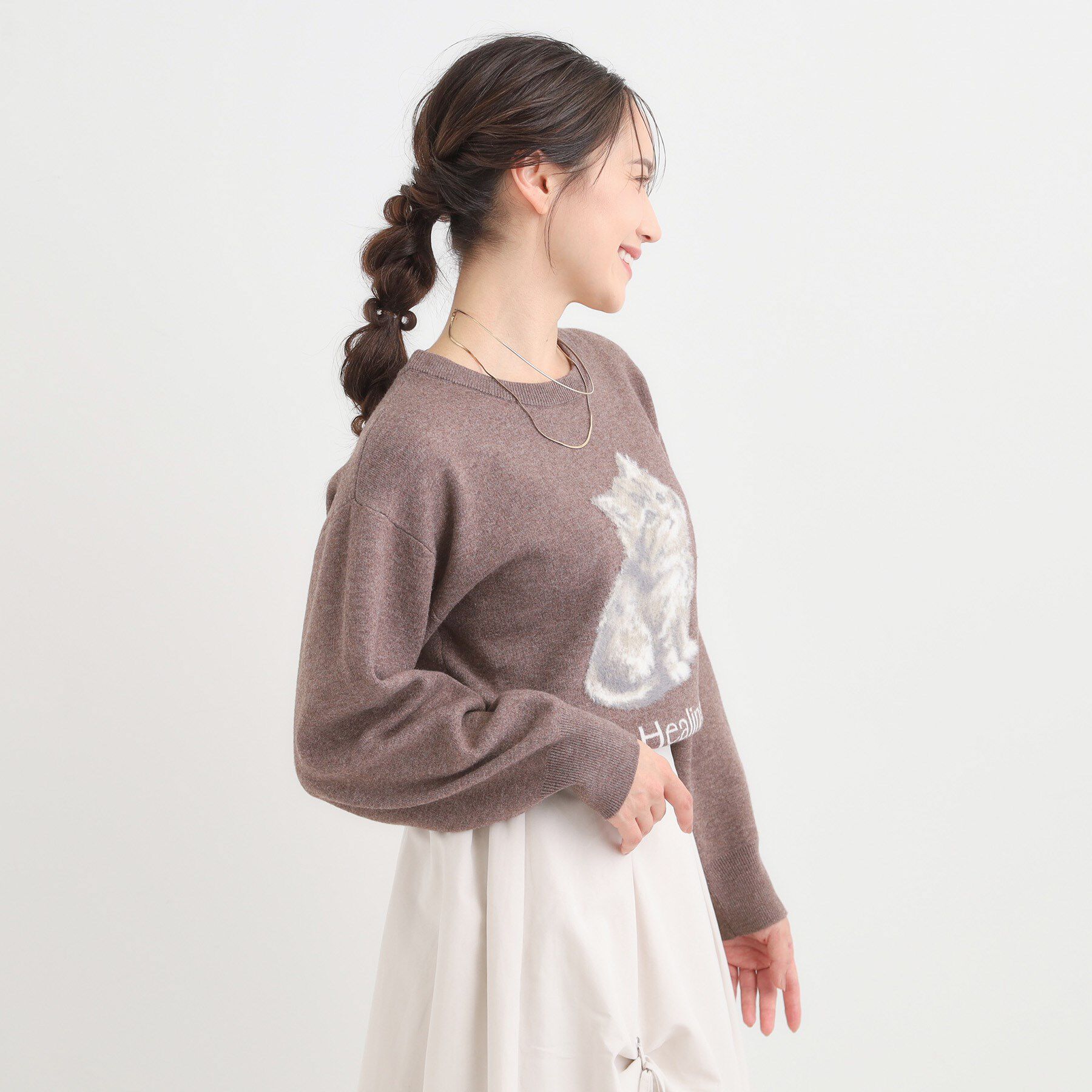 SHOO･LA･RUE「ふわふわタッチでほっこり アニマル ジャカードニット」|ニット・セーター|