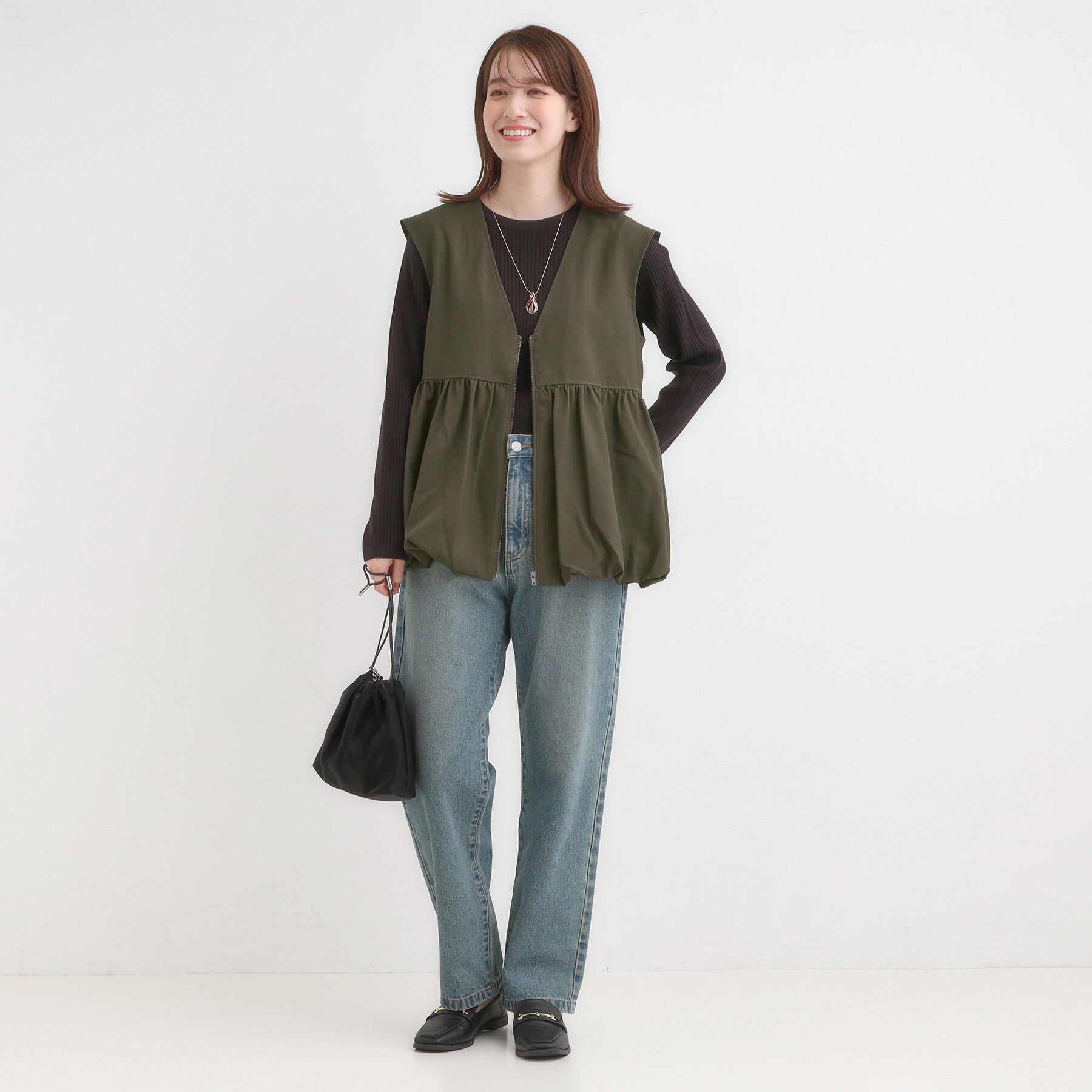 SHOO･LA･RUE「美シルエットが大人かわいい 裾バルーンシルエットジレ」|ベスト・ジレ|