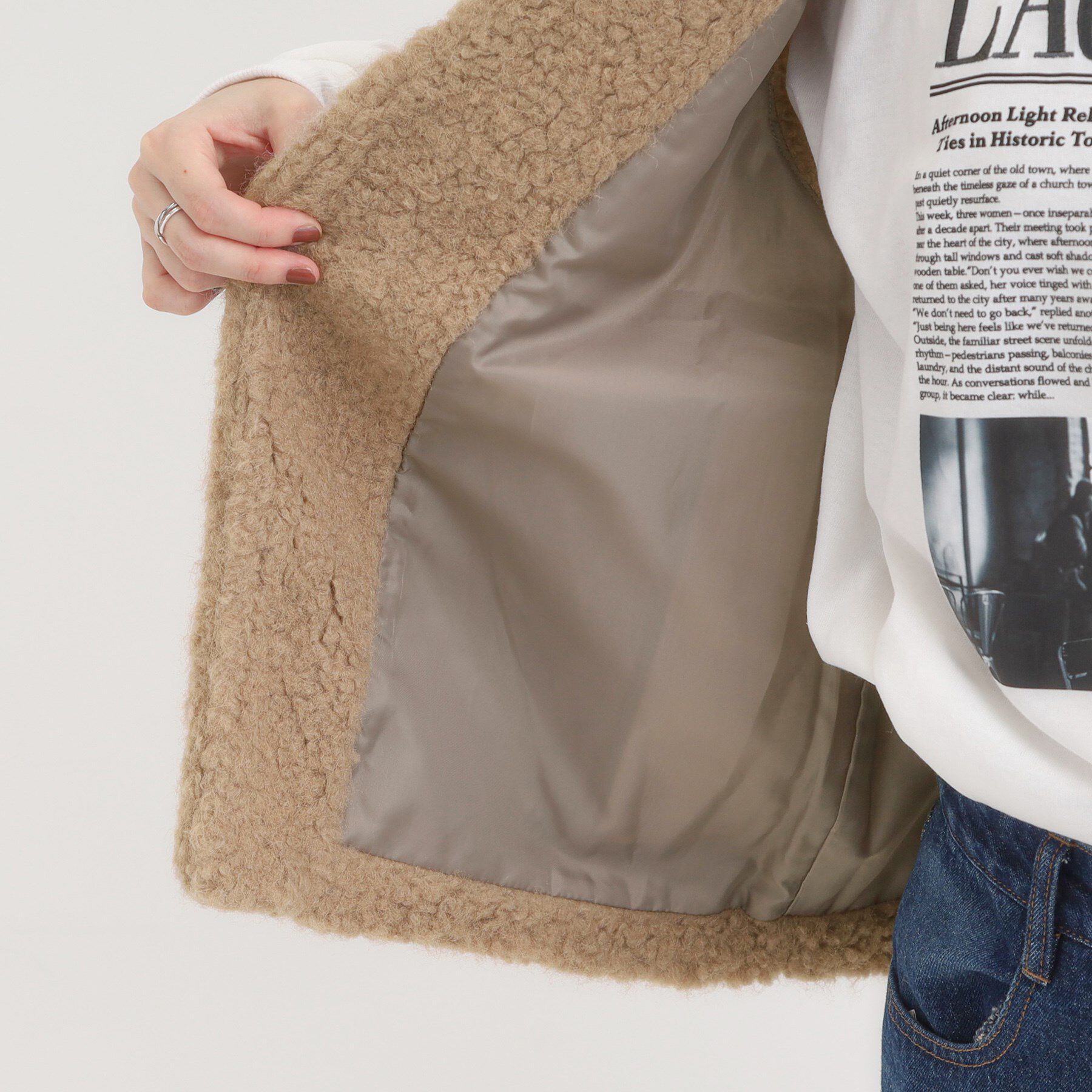 SHOO･LA･RUE「ふわふわファーベスト」|ベスト・ジレ|