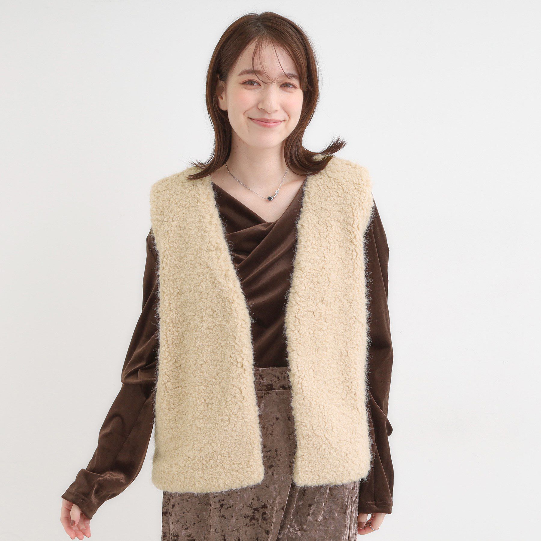 SHOO･LA･RUE「ふわふわファーベスト」|ベスト・ジレ|