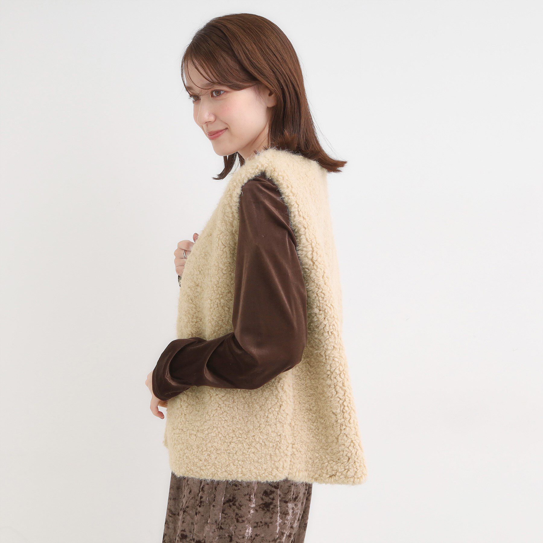 SHOO･LA･RUE「ふわふわファーベスト」|ベスト・ジレ|