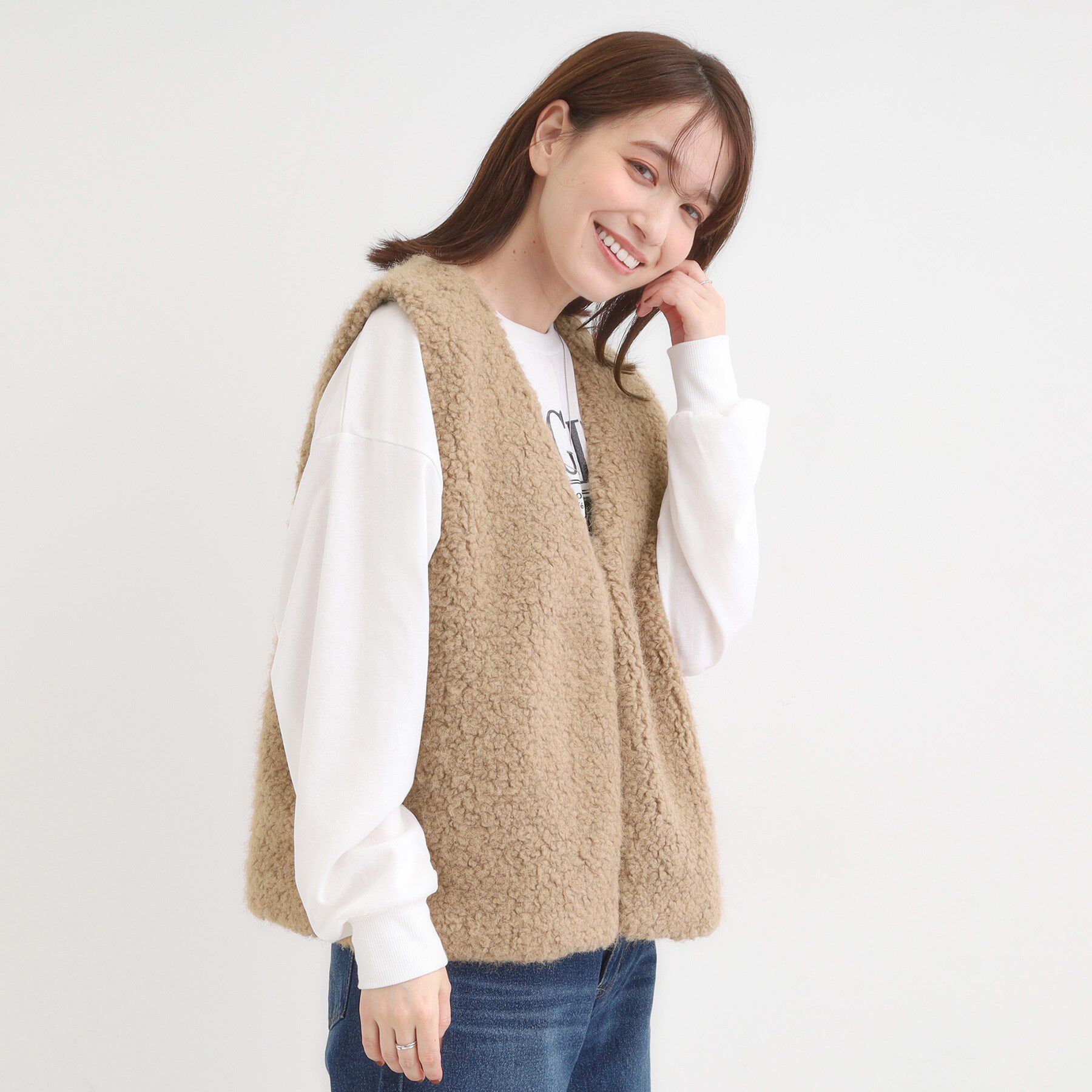 SHOO･LA･RUE「ふわふわファーベスト」|ベスト・ジレ|