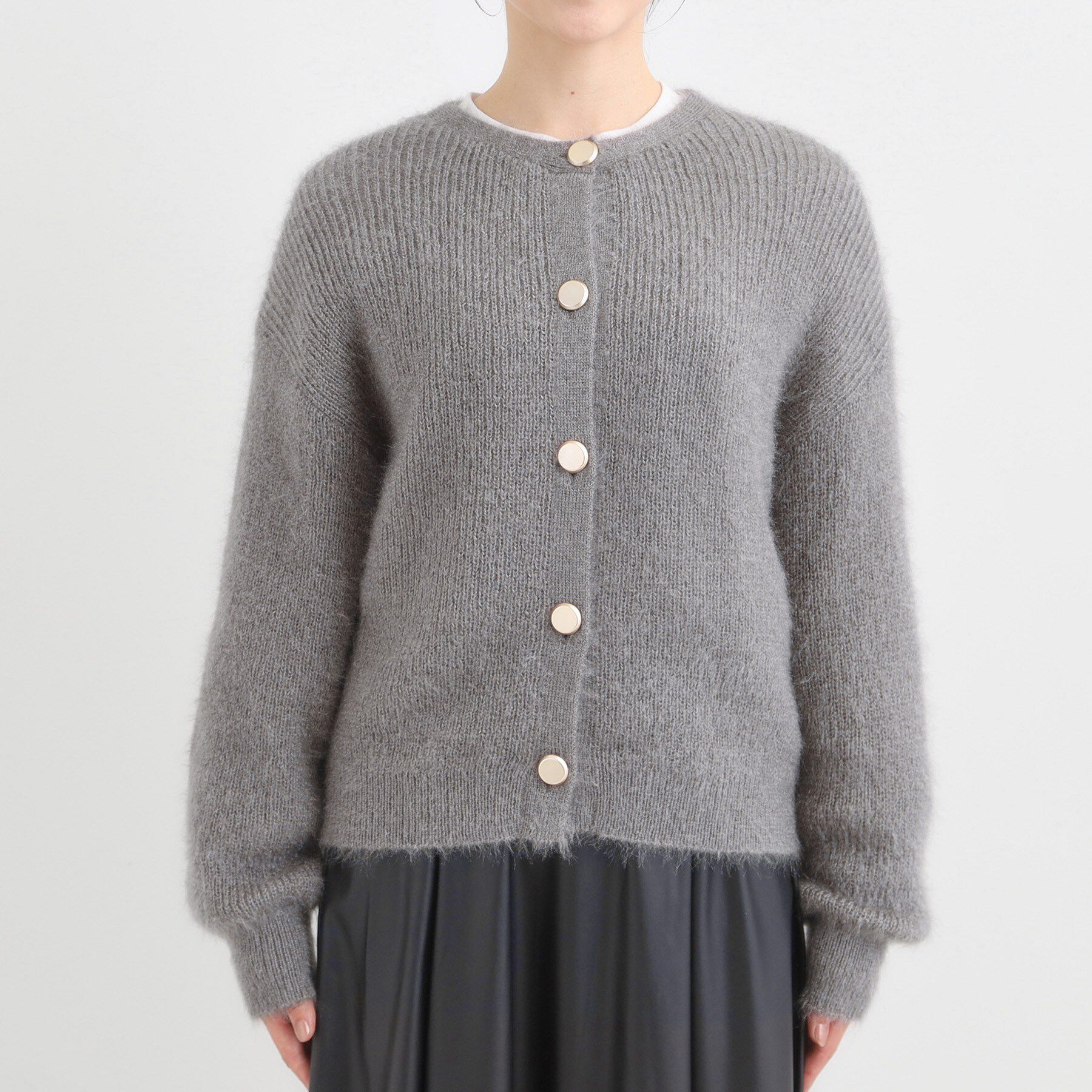 SHOO･LA･RUE「【S-LL】ふわふわシャギー 大人レディなカーディガン」|カーディガン|