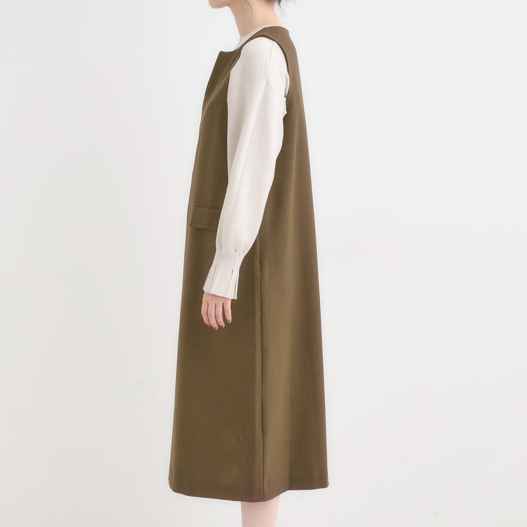 SHOO･LA･RUE「【S-LL】ウール調スキッパージャンスカ」|ワンピース|