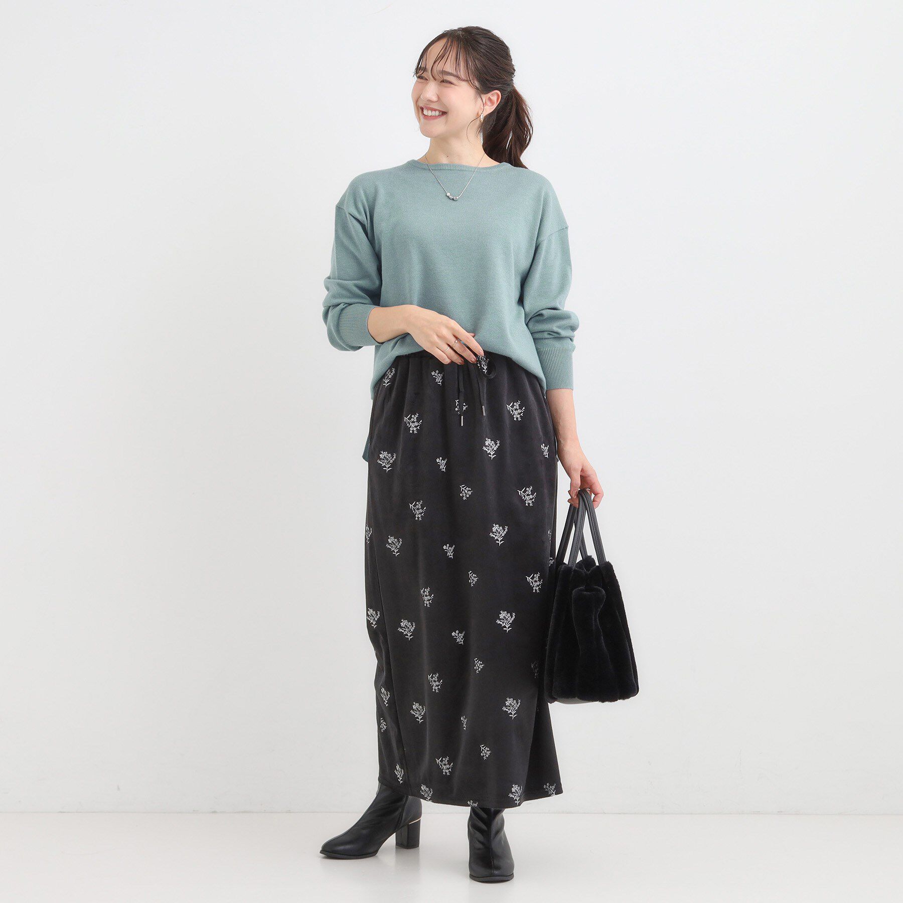 SHOO･LA･RUE「【洗濯機可/毛玉レス】アウトスタイルもきれいに決まる サイドスリットニット【CIRCRIC】」|ニット・セーター|