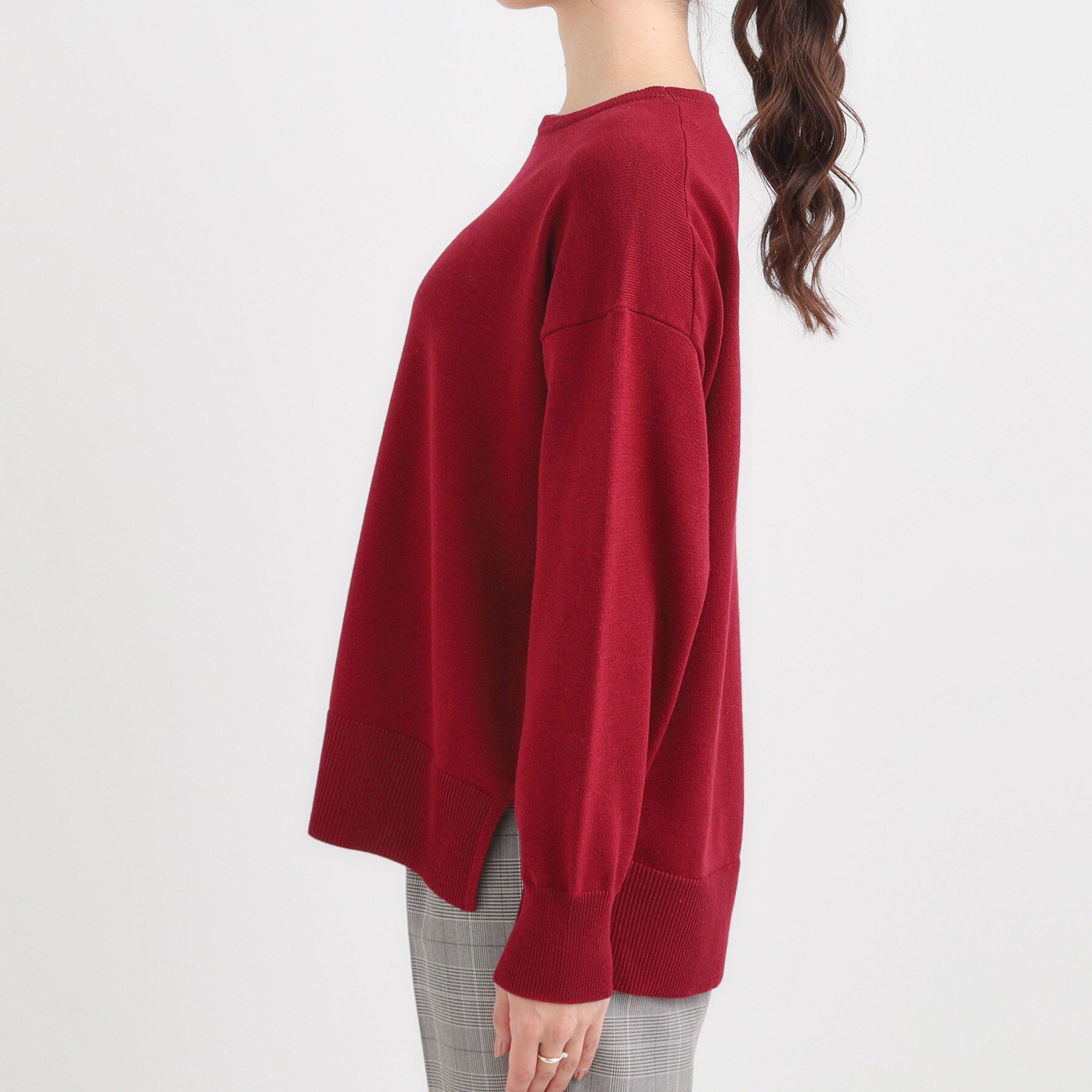 SHOO･LA･RUE「【洗濯機可/毛玉レス】アウトスタイルもきれいに決まる サイドスリットニット【CIRCRIC】」|ニット・セーター|