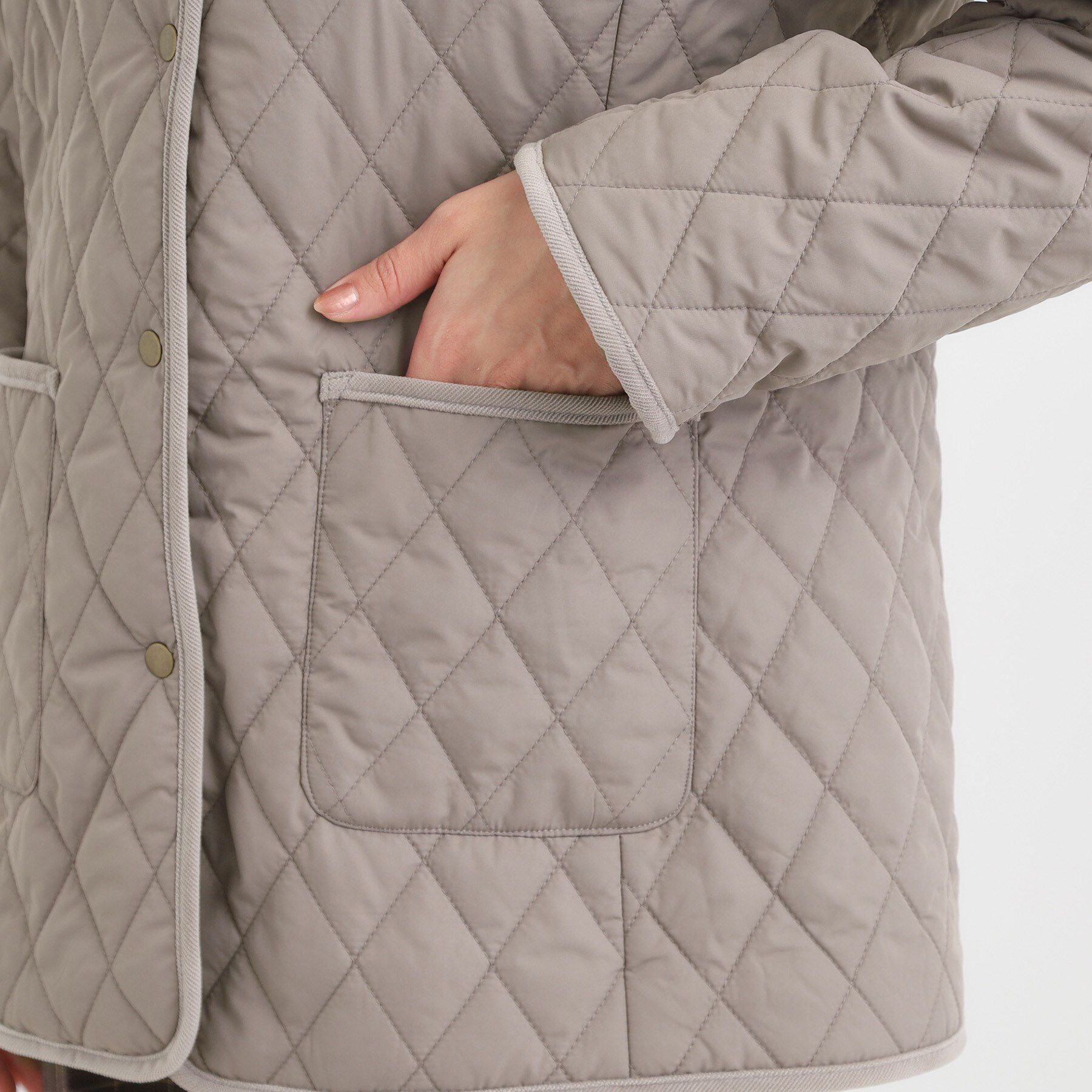 SHOO･LA･RUE「【撥水/フード取り外し可】サッと羽織れる ダイヤ柄キルトジャケット」|その他|