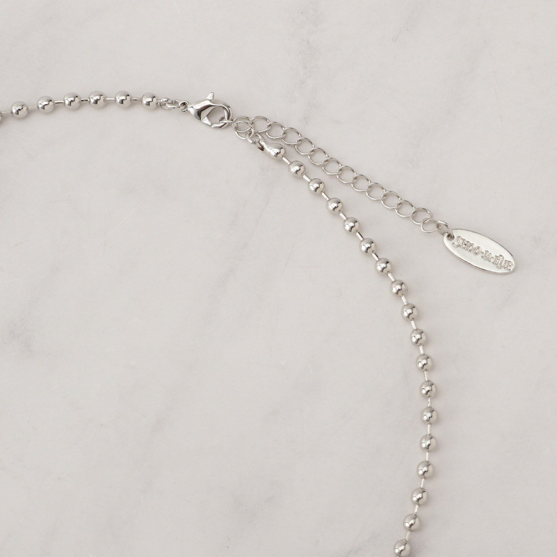 SHOO･LA･RUE「カーブメタル＆ボールチェーン」|ネックレス|
