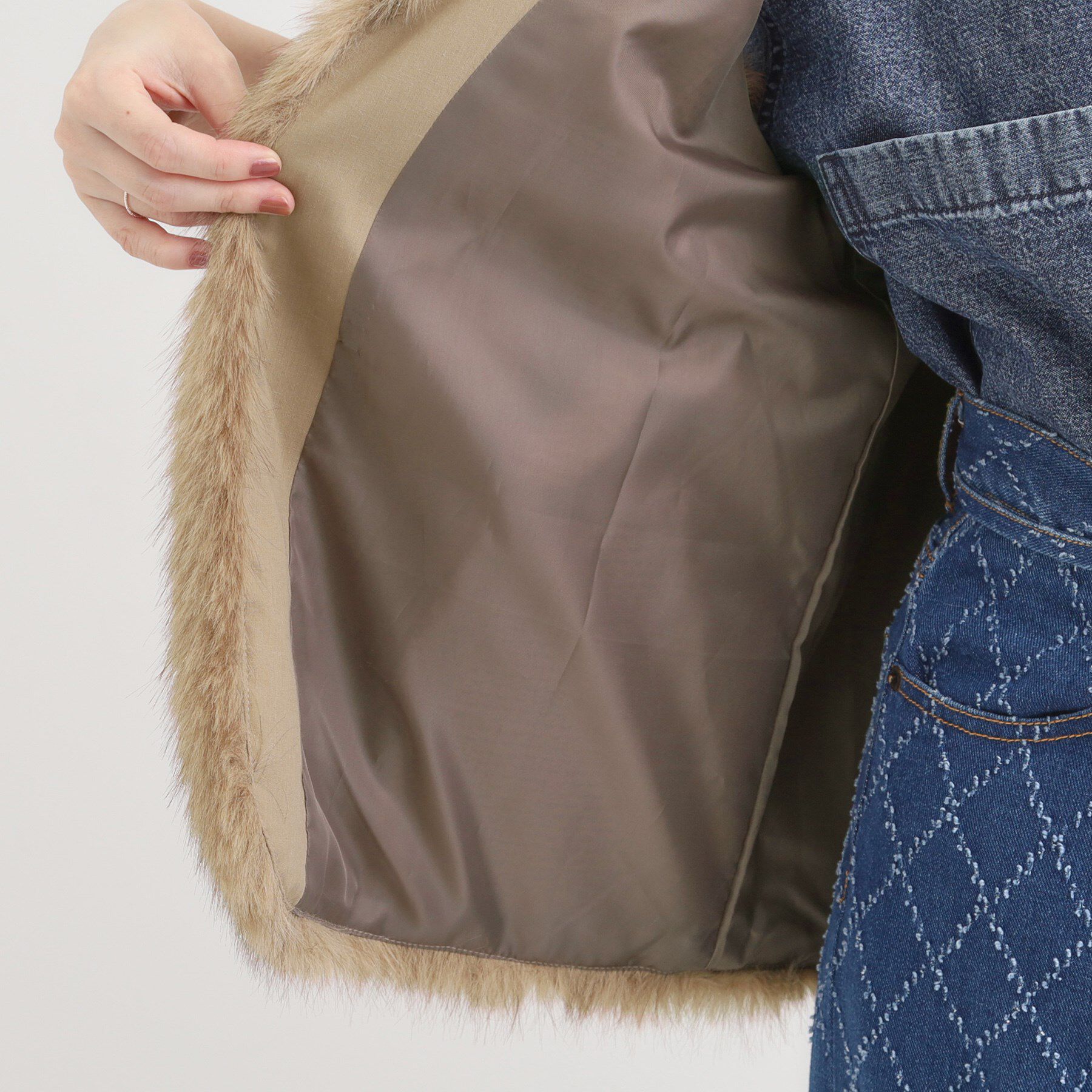 SHOO･LA･RUE「ふわふわフェイクファーベスト」|ベスト・ジレ|