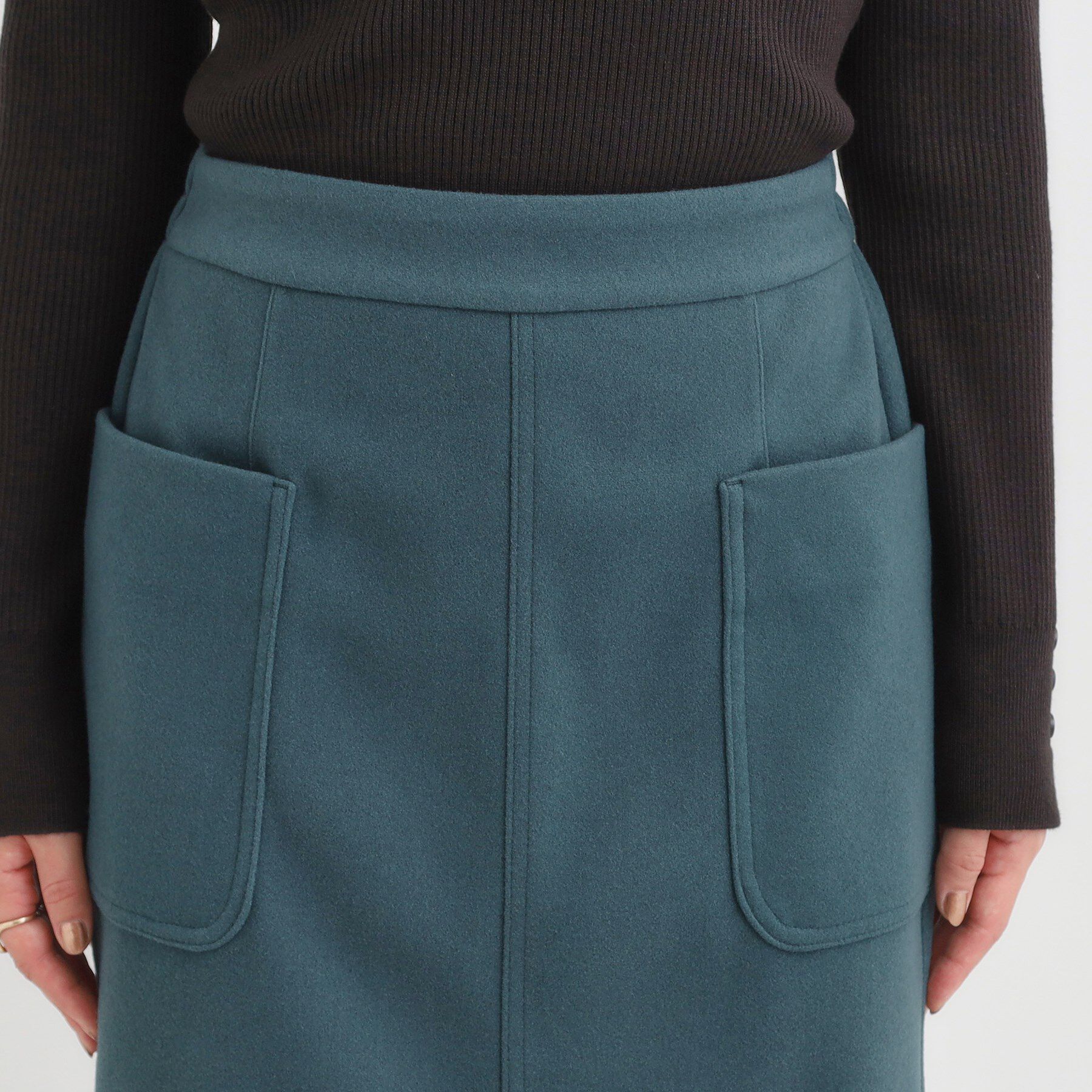 SHOO･LA･RUE「【S-LL】あったかすっきり 圧縮ニットナロースカート」|スカート|