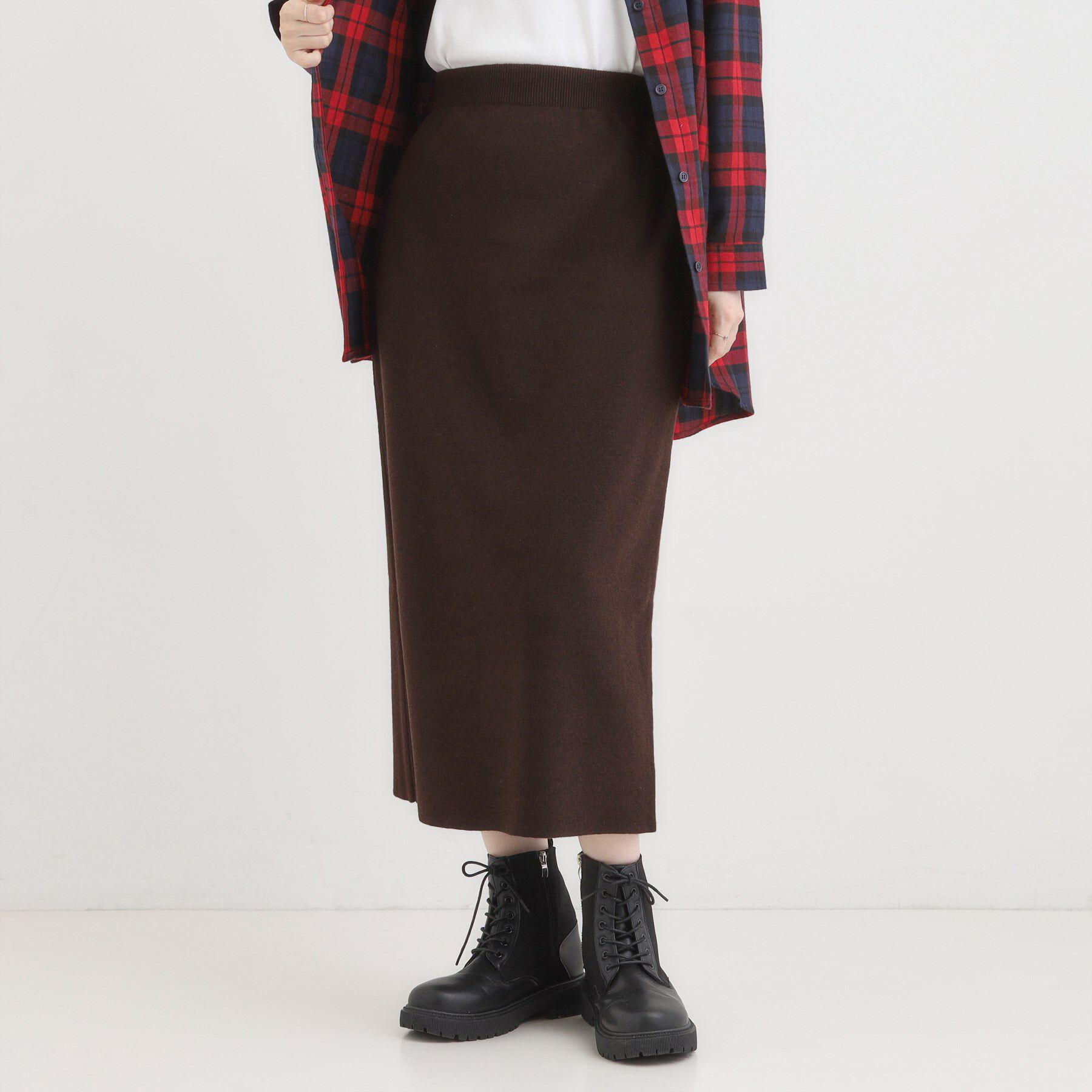 SHOO･LA･RUE「【毛玉レス/洗える】すっきり見えが叶う ナロースカート」|スカート|