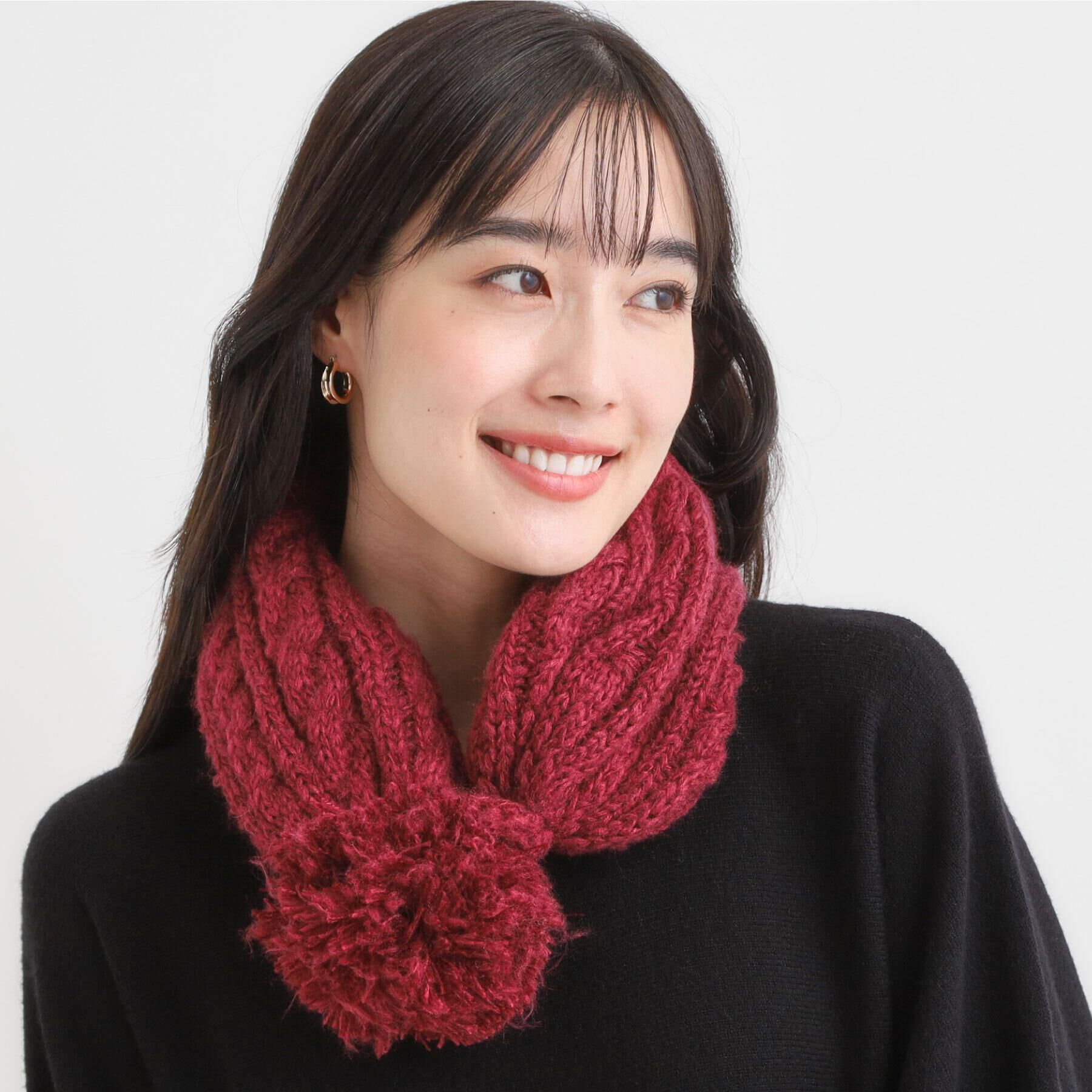 SHOO･LA･RUE「マフラーにもなる 2WAYニット帽」|ニット帽|