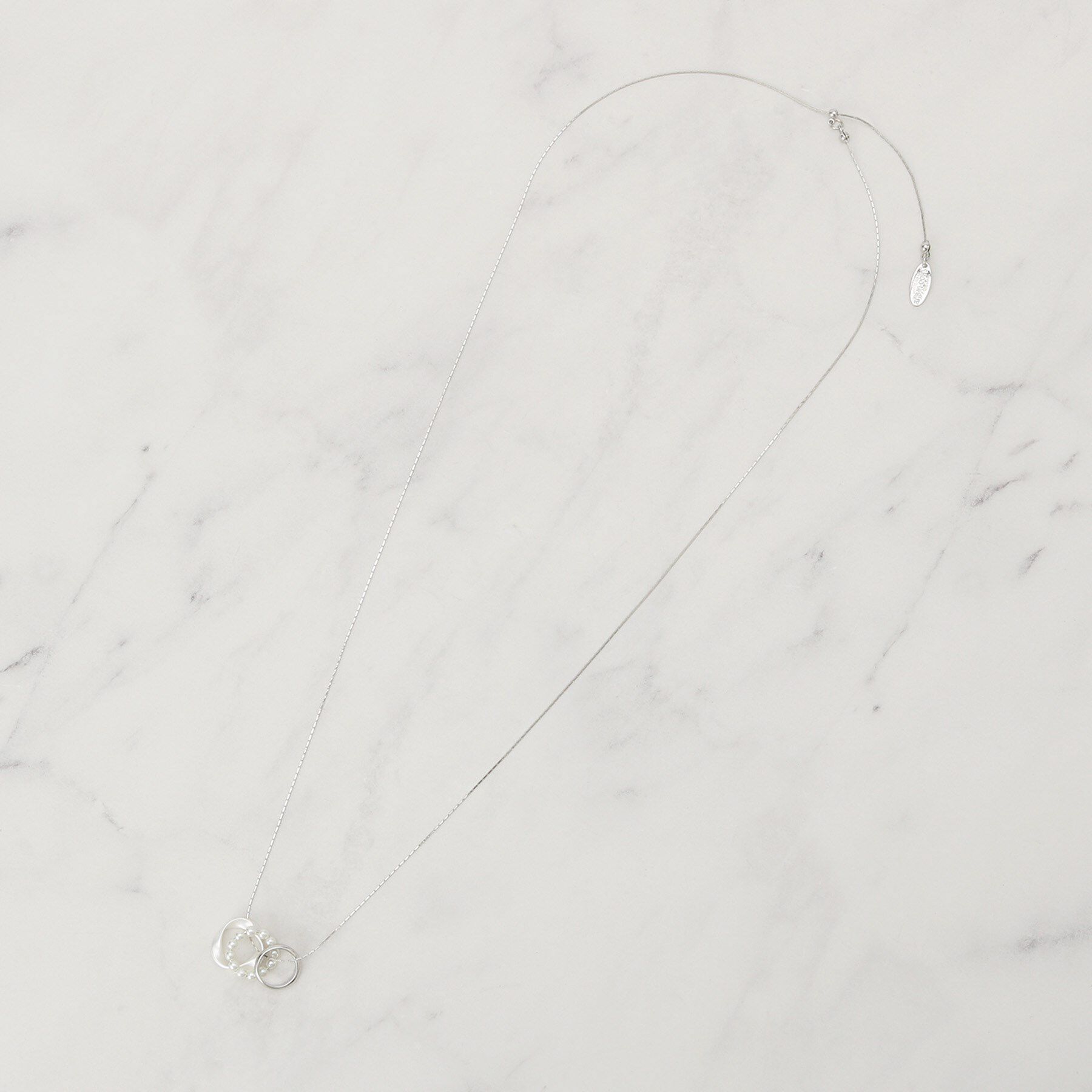 SHOO･LA･RUE「フェイクパールミニリングネックレス」|ネックレス|