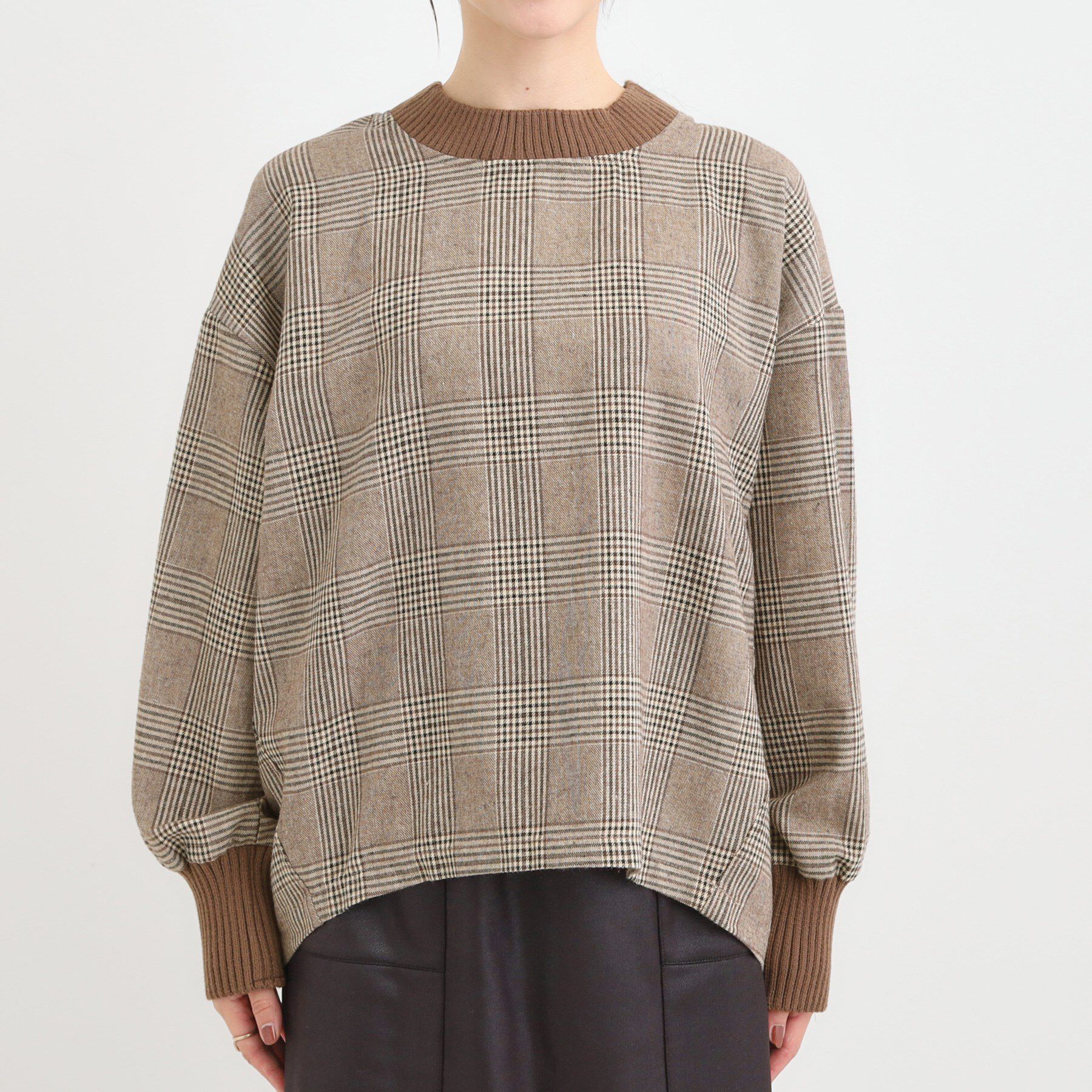 SHOO･LA･RUE「チェック柄プルオーバー」|Tシャツ・カットソー|