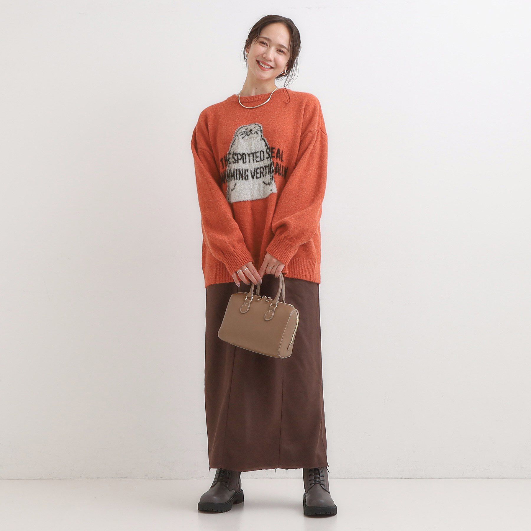 SHOO･LA･RUE「【旭山動物園応援商品】ゆるアニマル ふわふわジャカードニット」|ニット・セーター|