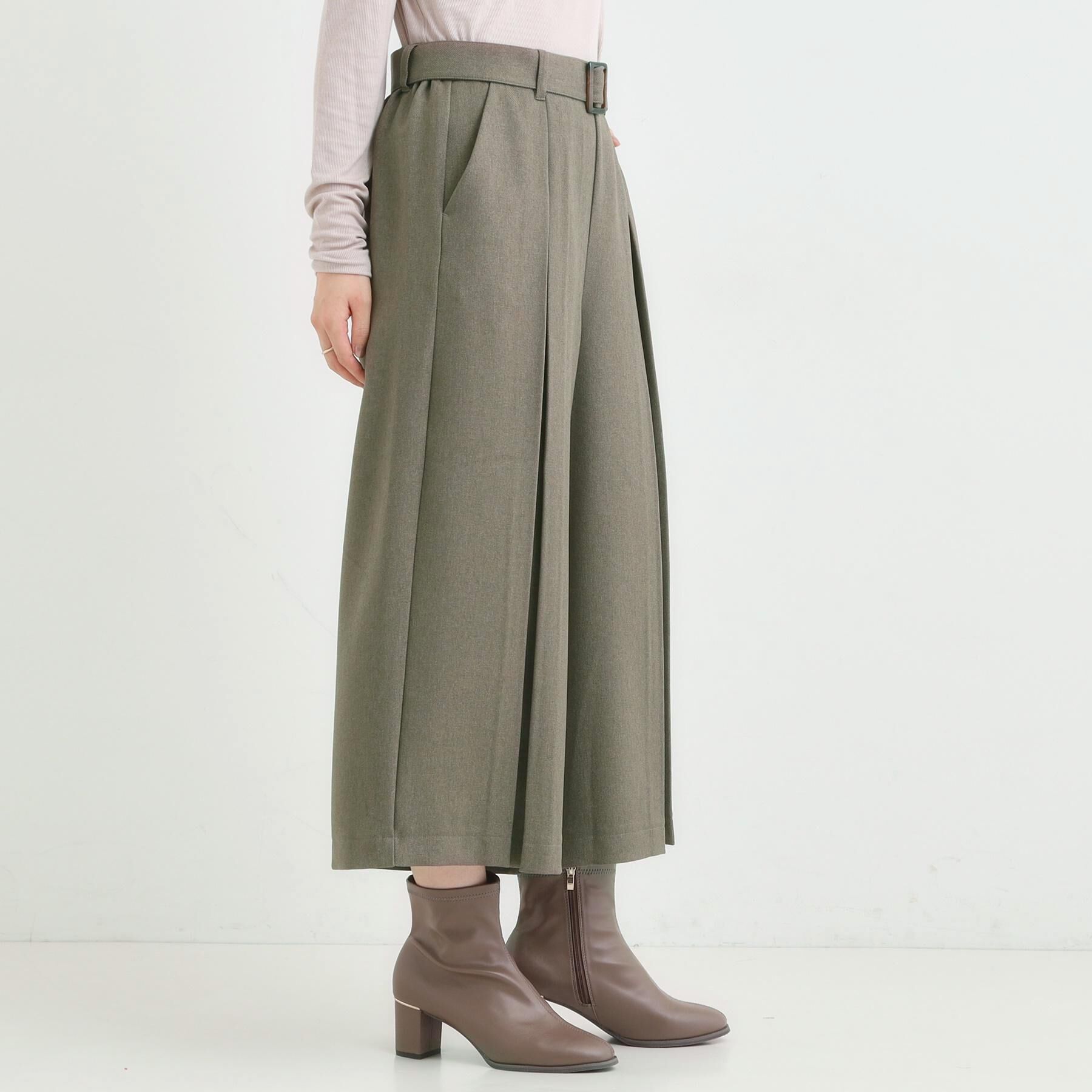 SHOO･LA･RUE「【着丈選べる/S-LL】大人のきれいめスタイルに ベルト付きワイドパンツ」|その他|