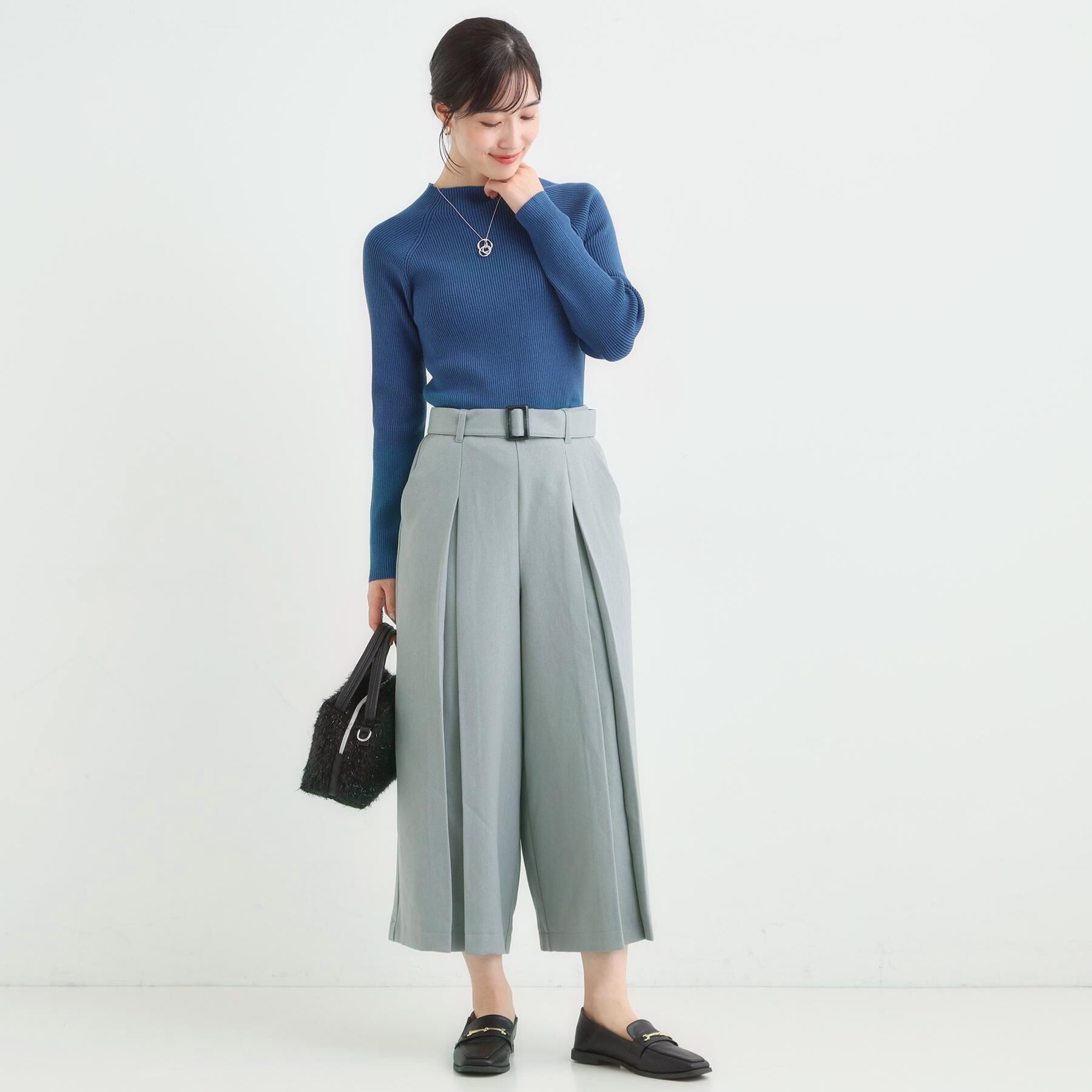 SHOO･LA･RUE「【着丈選べる/S-LL】大人のきれいめスタイルに ベルト付きワイドパンツ」|その他|