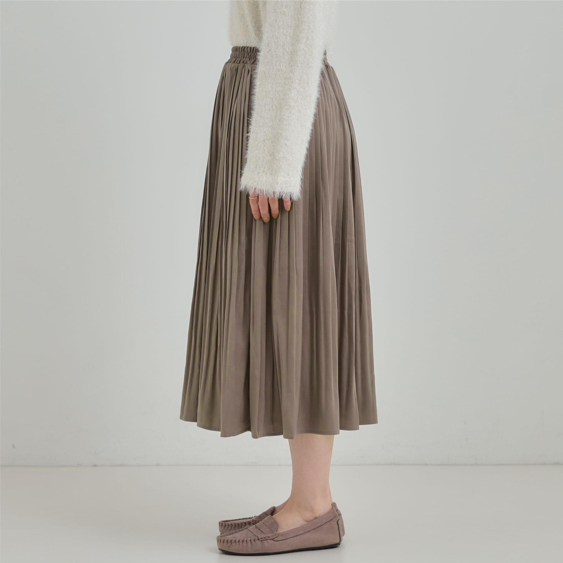 SHOO･LA･RUE「【着丈選べる/あったか】裏に秘密 プリーツスカート」|スカート|