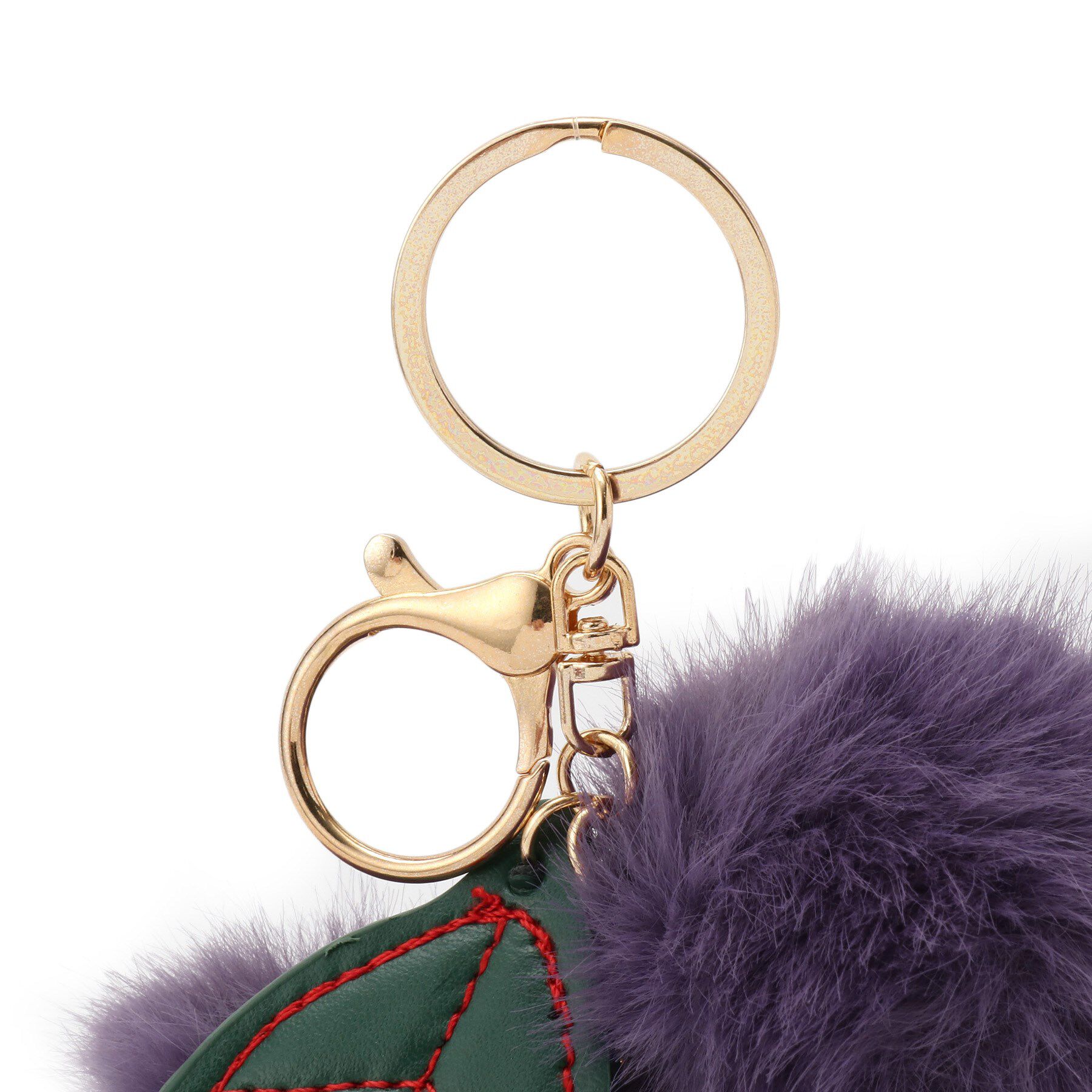 SHOO･LA･RUE「フェイクファーブドウチャーム」|キーケース|