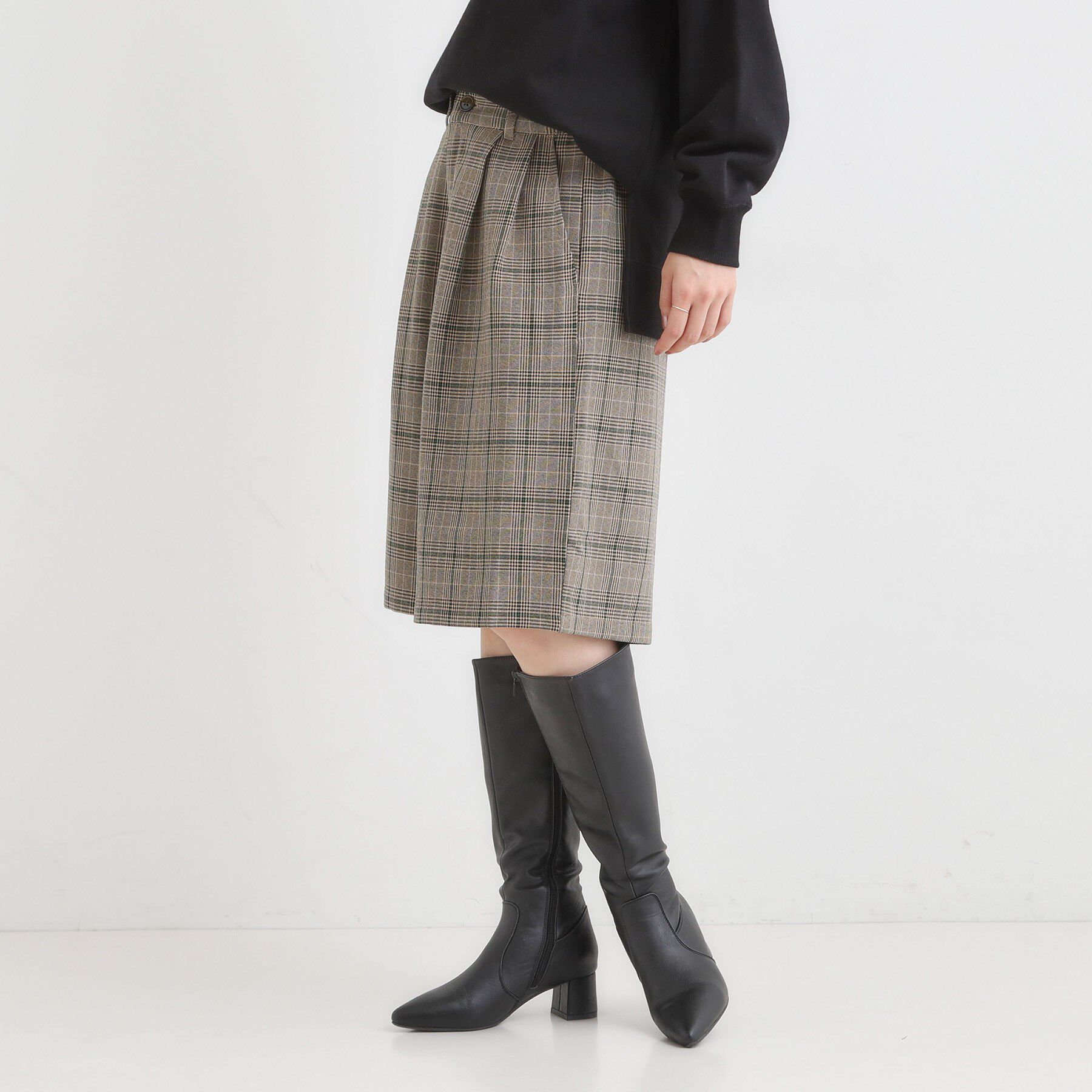 SHOO･LA･RUE「【セットアップ可】チェック柄タックハーフパンツ」|その他|