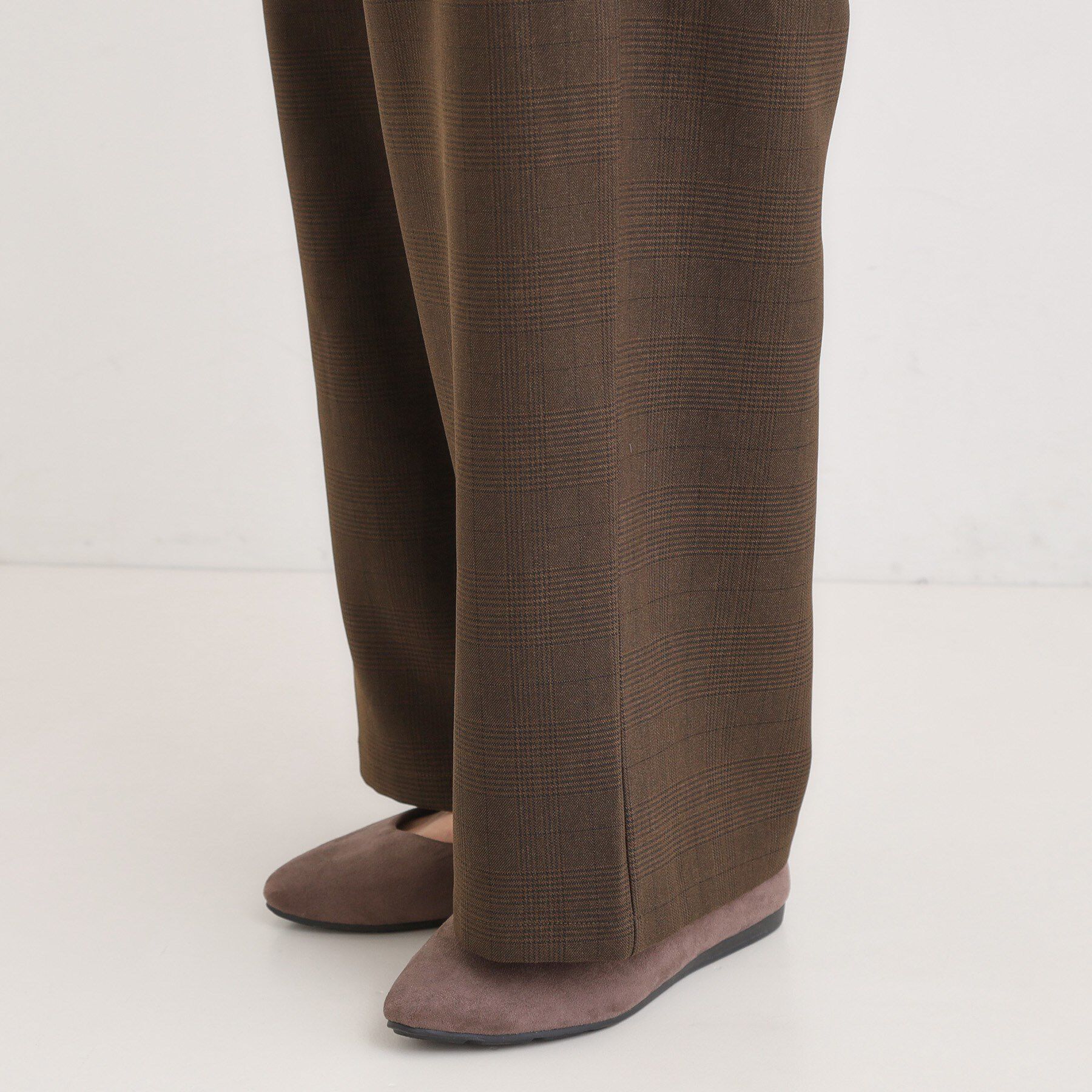 SHOO･LA･RUE「【セットアップ可】チェック柄タックワイドパンツ」|その他|