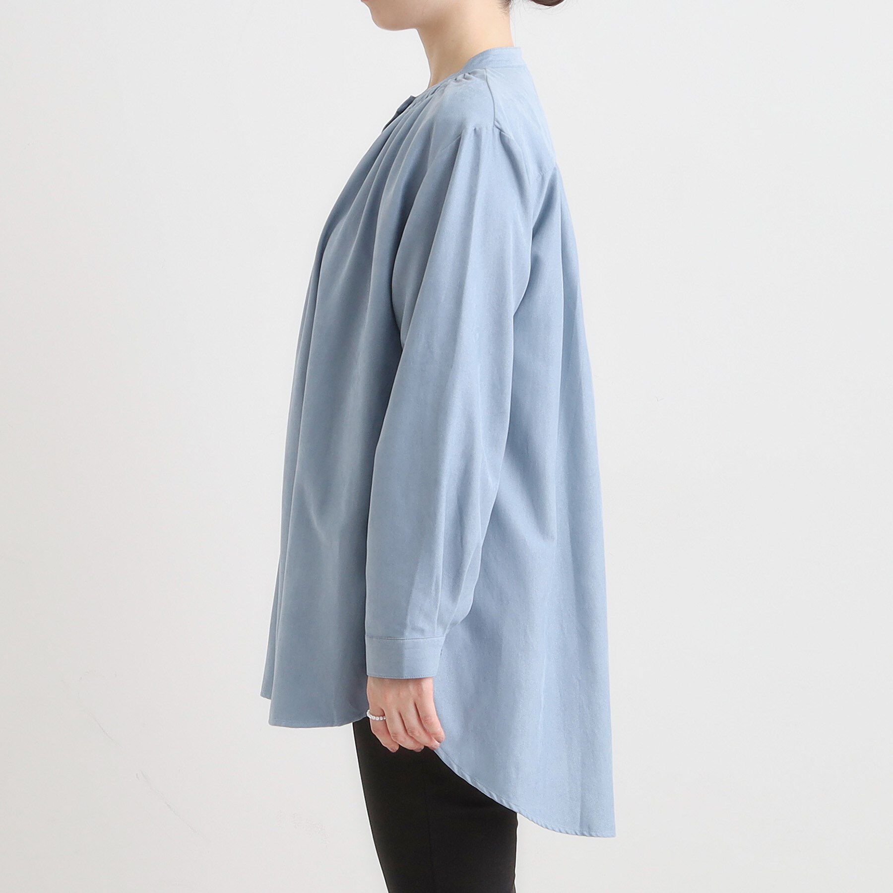 SHOO･LA･RUE「【洗濯機可/S-LL】滑らかなタッチが心地よい マイクロコールチュニック」|チュニック|