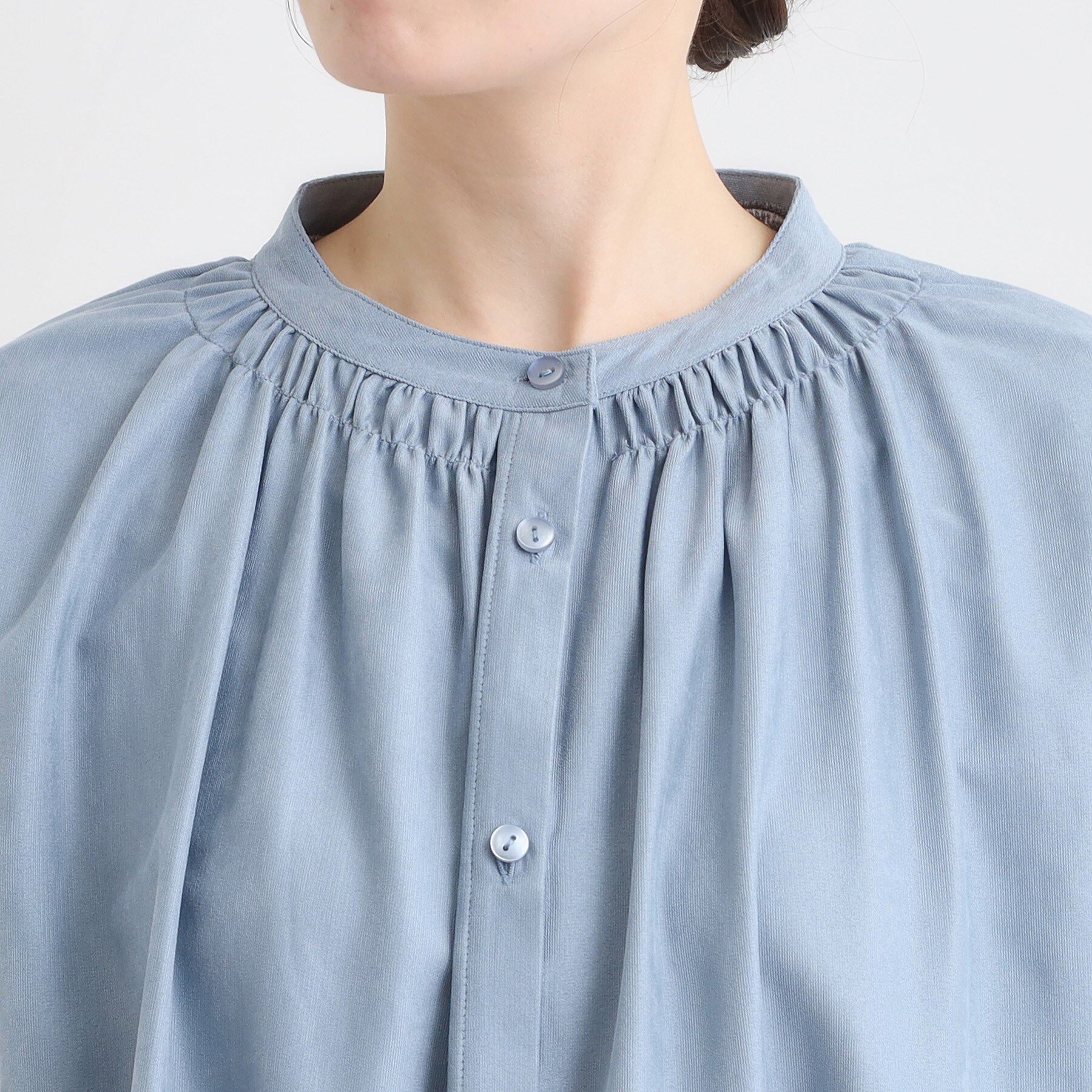 SHOO･LA･RUE「【洗濯機可/S-LL】滑らかなタッチが心地よい マイクロコールチュニック」|チュニック|