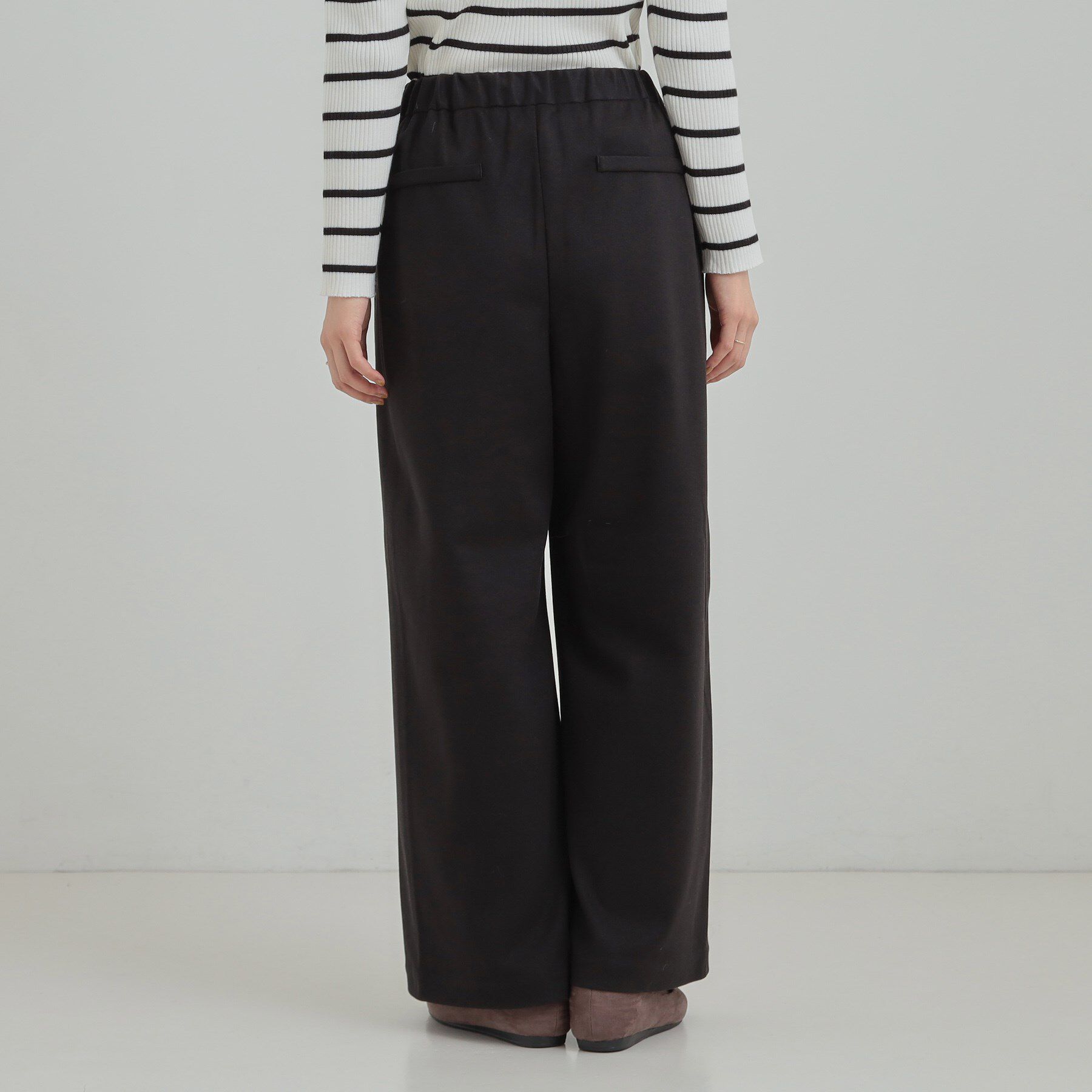 SHOO･LA･RUE「【あったか/S-LL】ゆるっとリラクシーに イージーワイドパンツ」|その他|