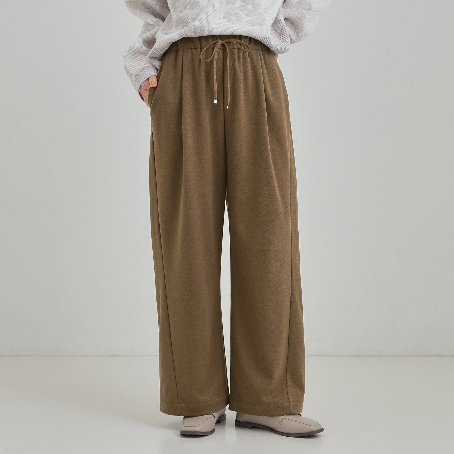 SHOO･LA･RUE「【あったか/S-LL】ゆるっとリラクシーに イージーワイドパンツ」|その他|