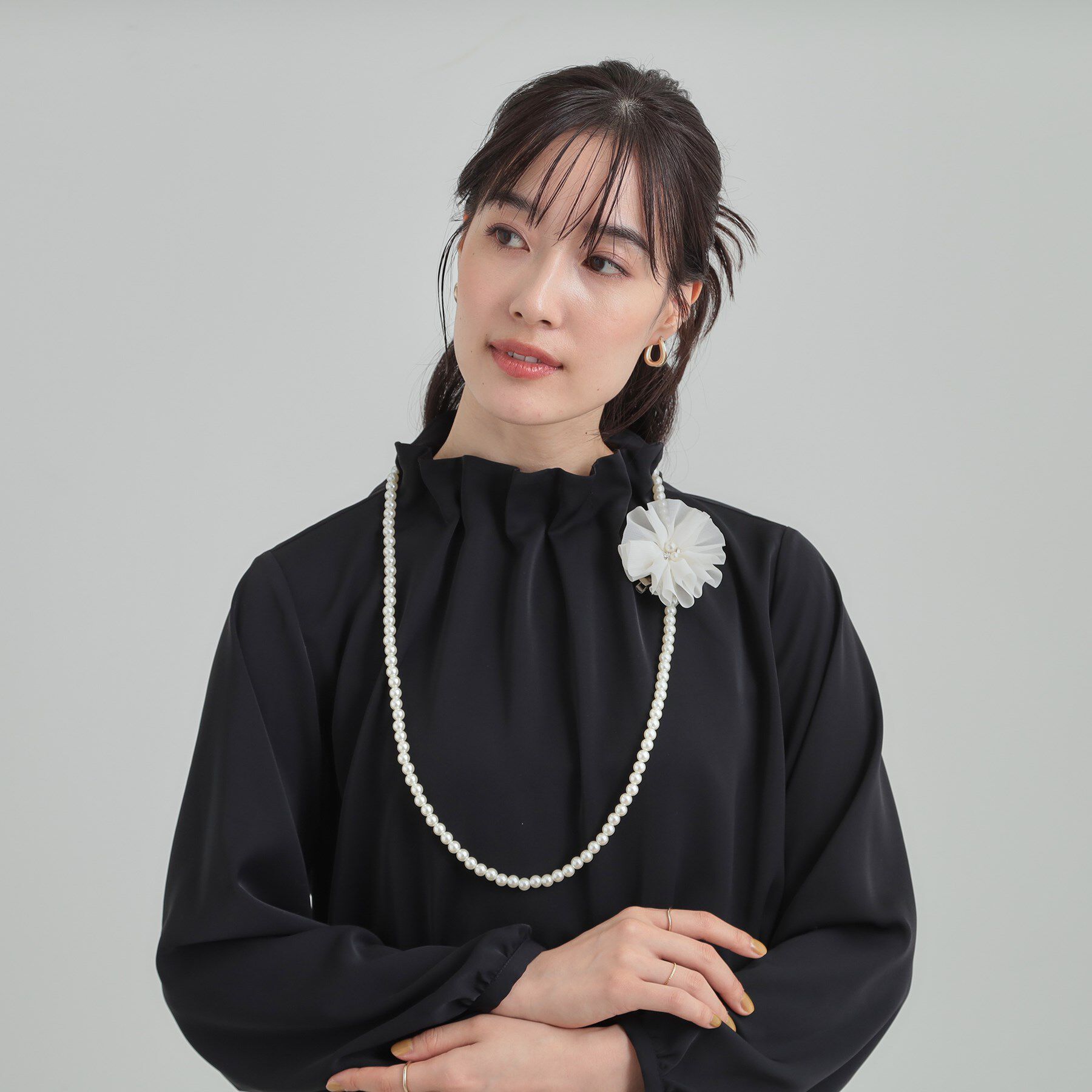 SHOO･LA･RUE「【セレモニー】コーサージュネックレス」|ネックレス|