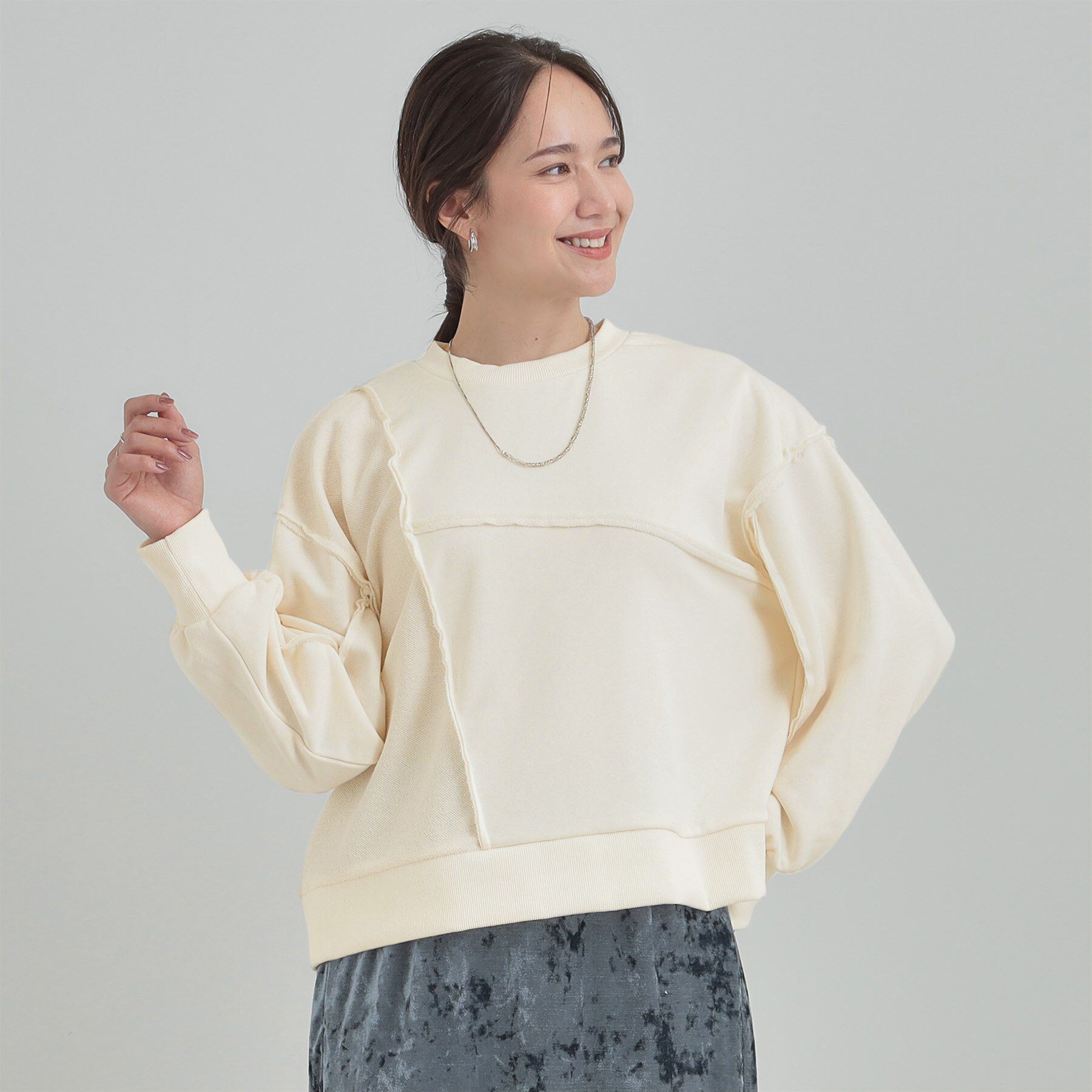 SHOO･LA･RUE「楽しながら おしゃれに リメイク風スウェット」|パーカー|