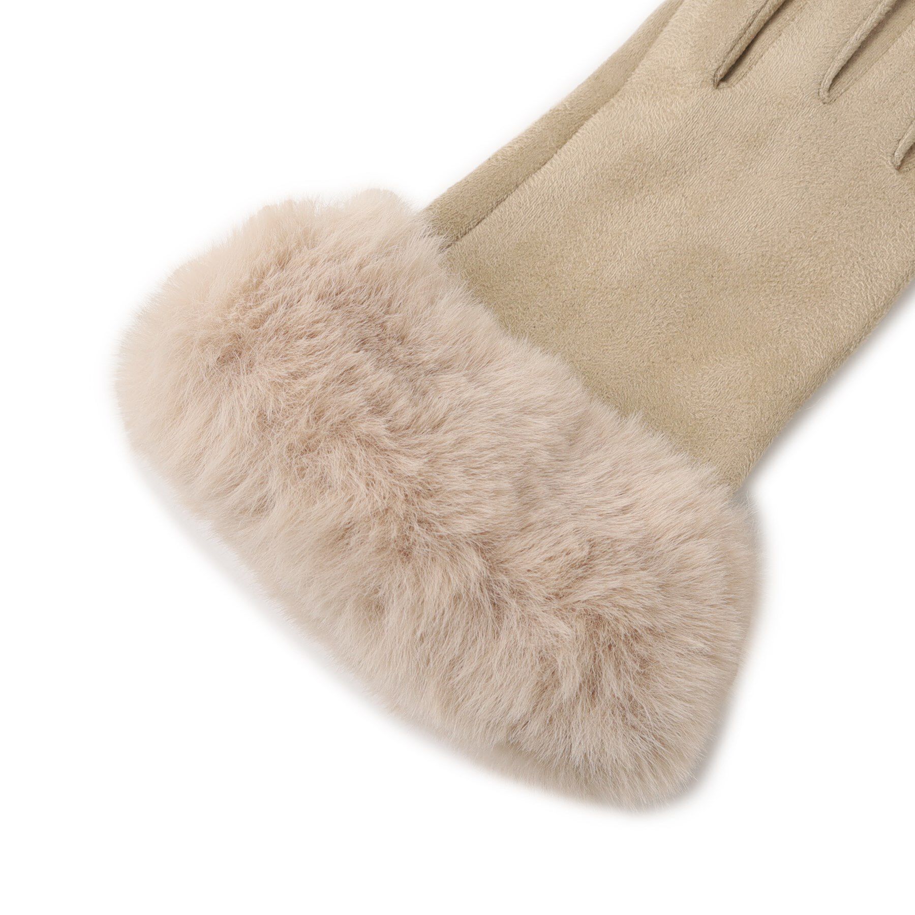 SHOO･LA･RUE「手首フェイクファー五指グローブ」|手袋|